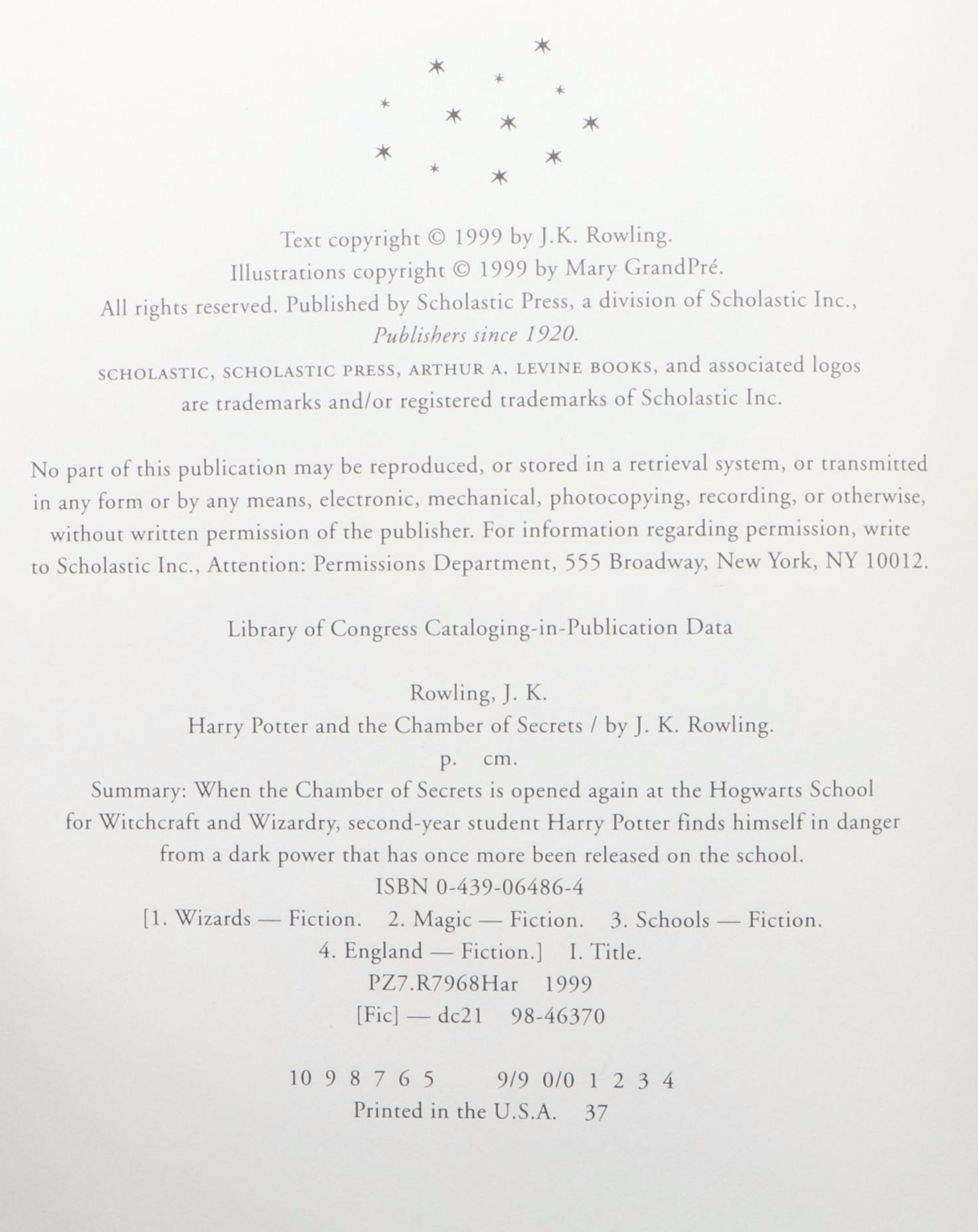 First American Edition "Harry Potter" Near Complete Series by J. K. Rowling