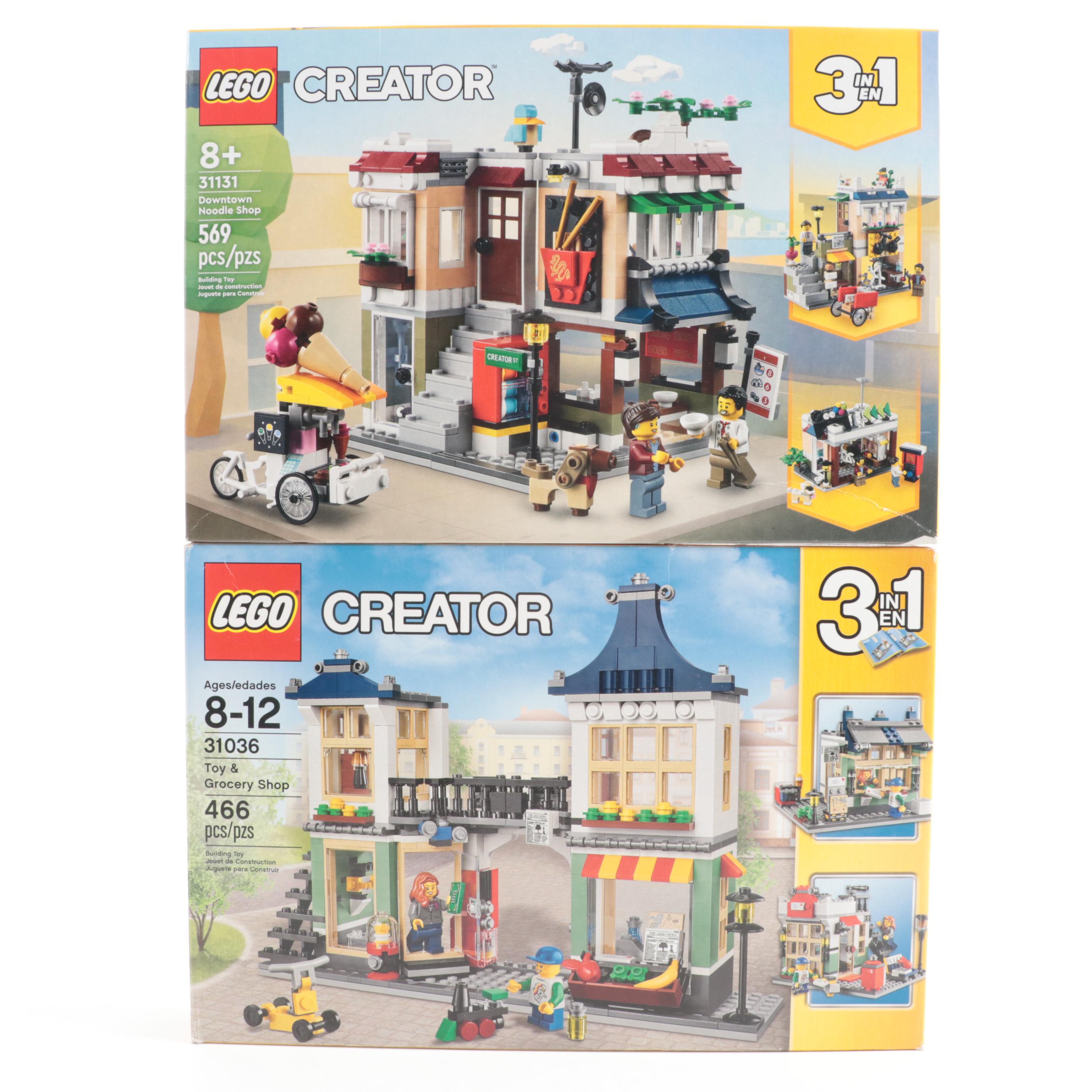 LEGO Townhouse Toy Store, Modular Sweet Surprises, Noodle Shop and More Toy Sets