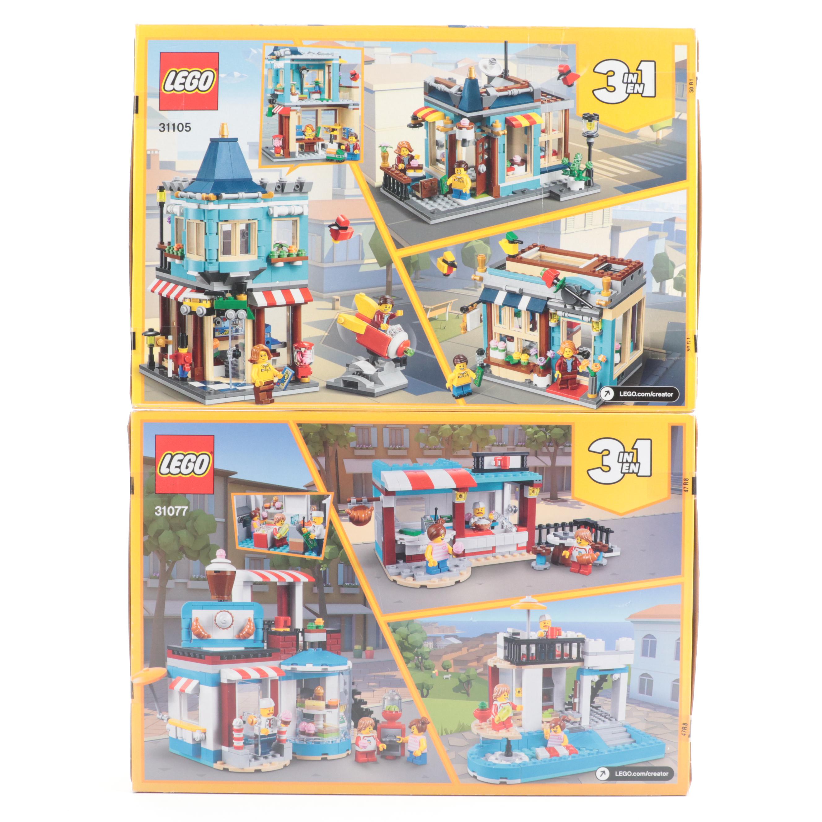 LEGO Townhouse Toy Store, Modular Sweet Surprises, Noodle Shop and More Toy Sets