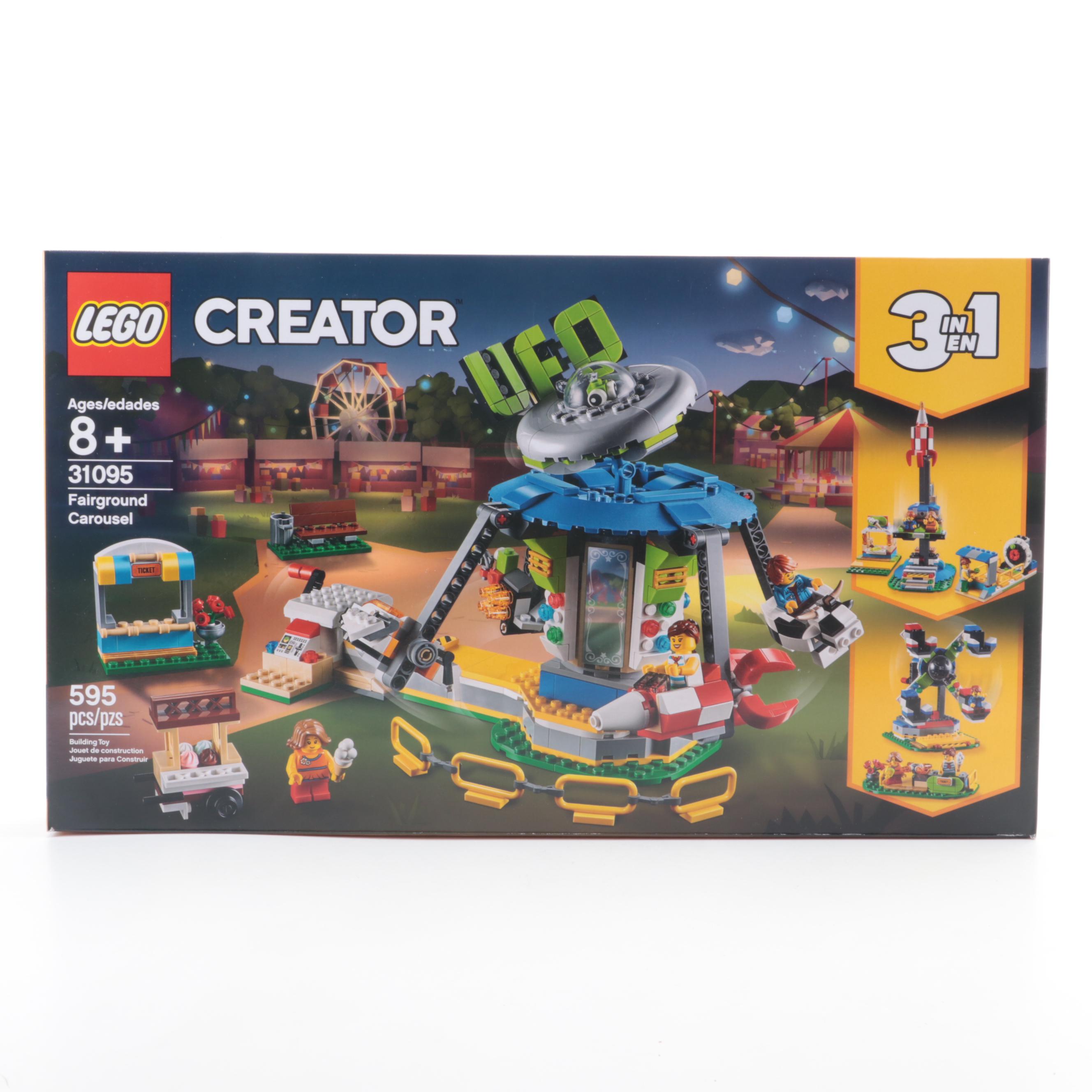 LEGO Fairground Carousel, Ferris Wheel, Children's Amusement Park, More Toy Sets