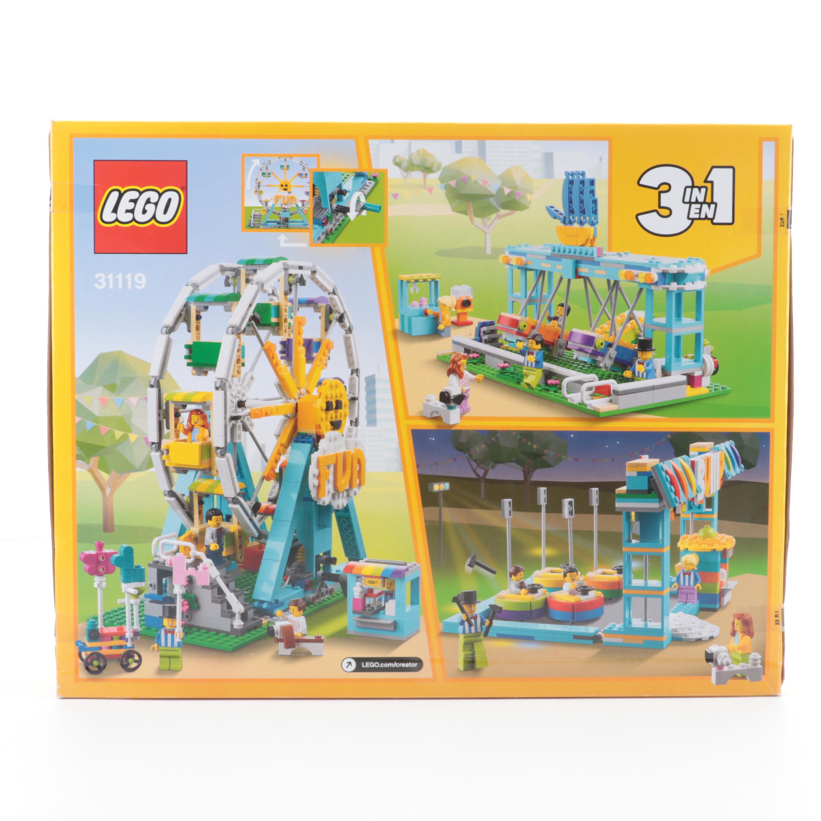 LEGO Fairground Carousel, Ferris Wheel, Children's Amusement Park, More Toy Sets