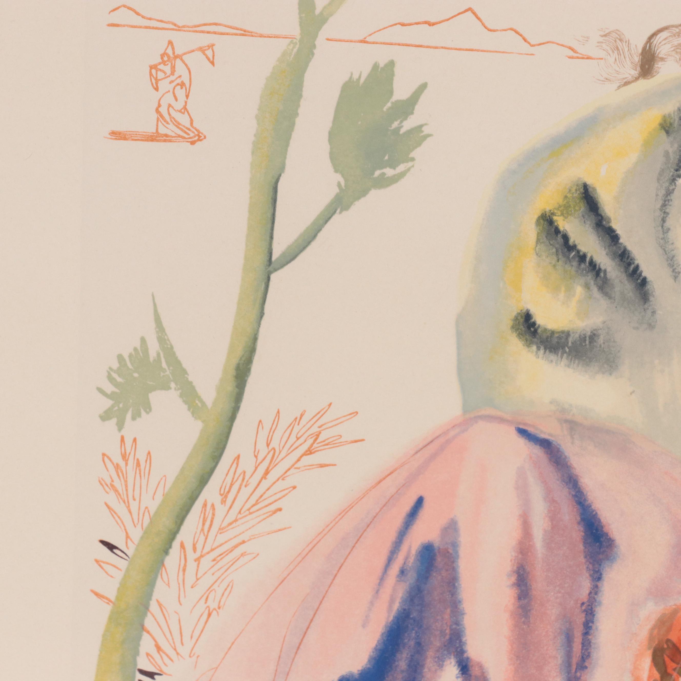 Salvador Dalí Wood Engraving "La source"