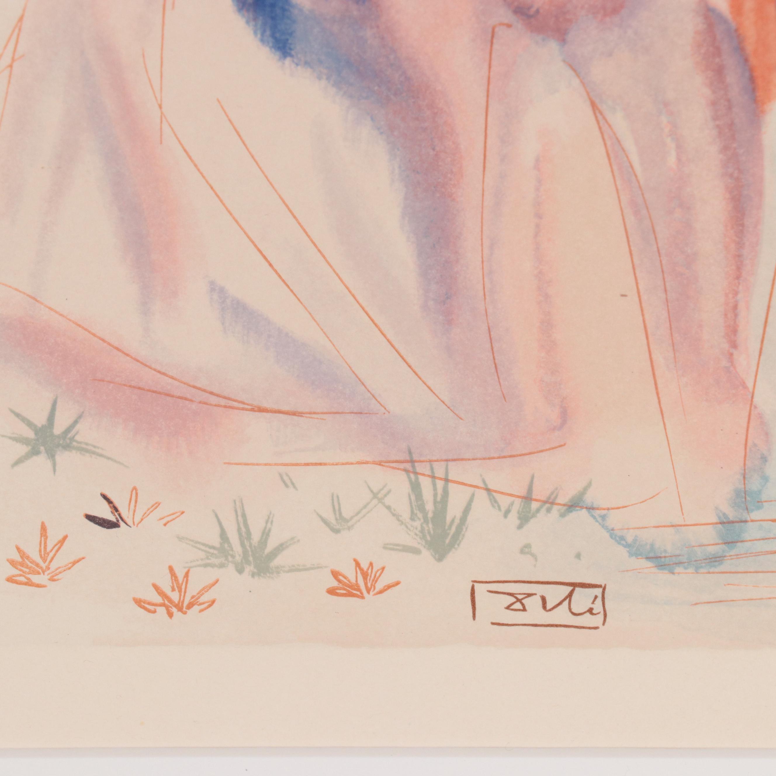 Salvador Dalí Wood Engraving "La source"