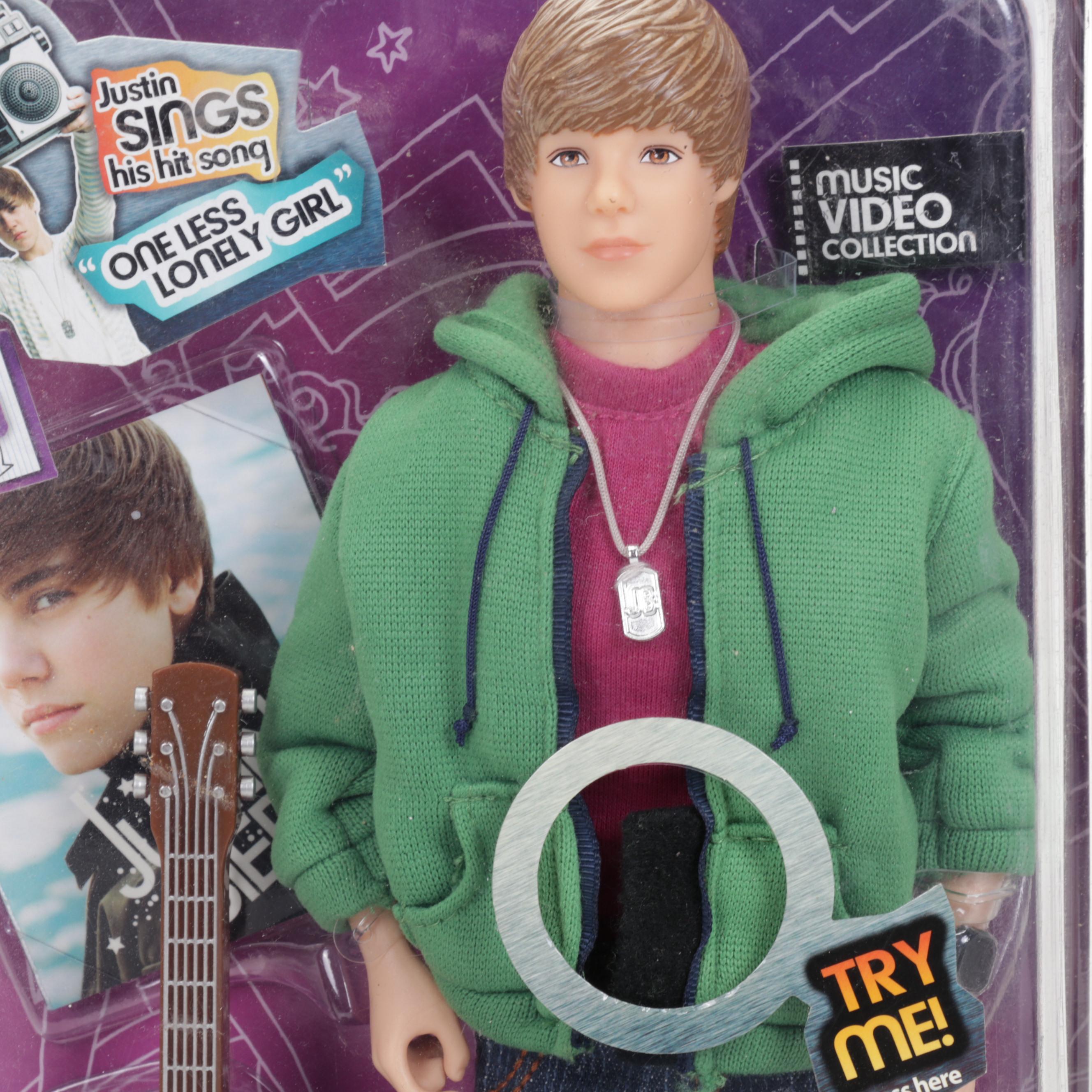 One Direction Collector Dolls and Books with Singing Justin Bieber Doll