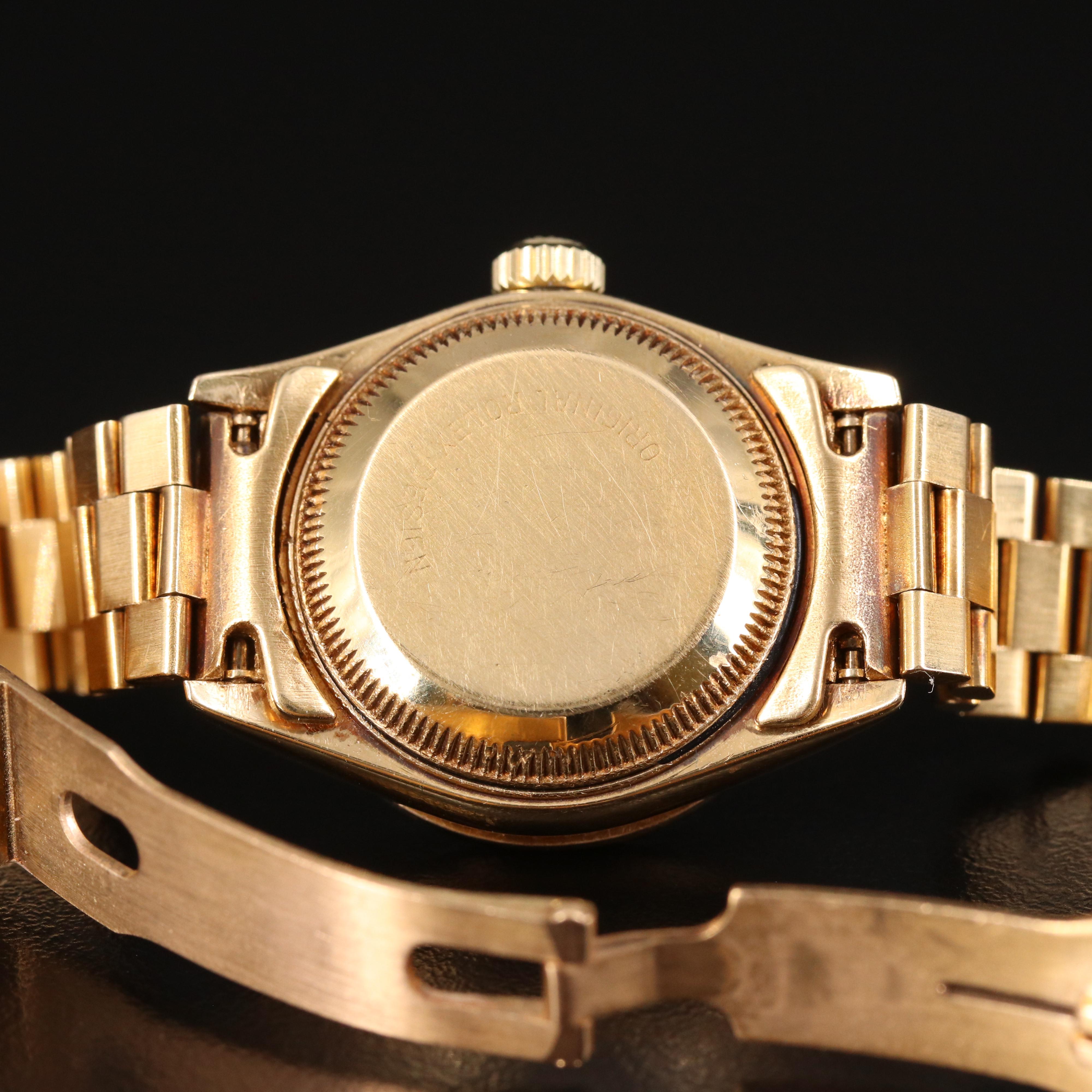 1985 Rolex Presidential Datejust Diamond Bezel and 18K Watch