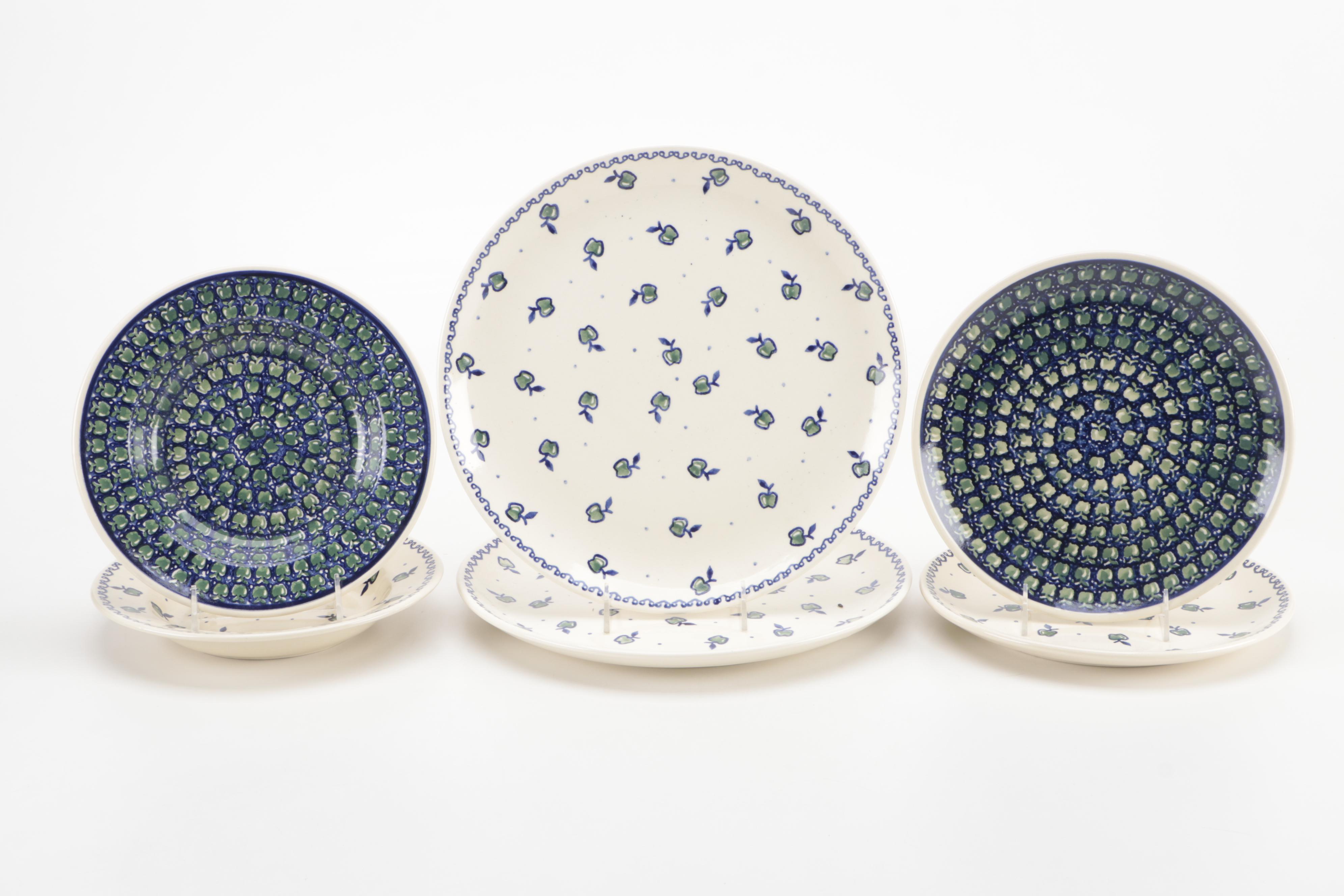 Bunzlauer and Boleslawiec Pottery Hand-Painted Dinnerware and Table Accessories