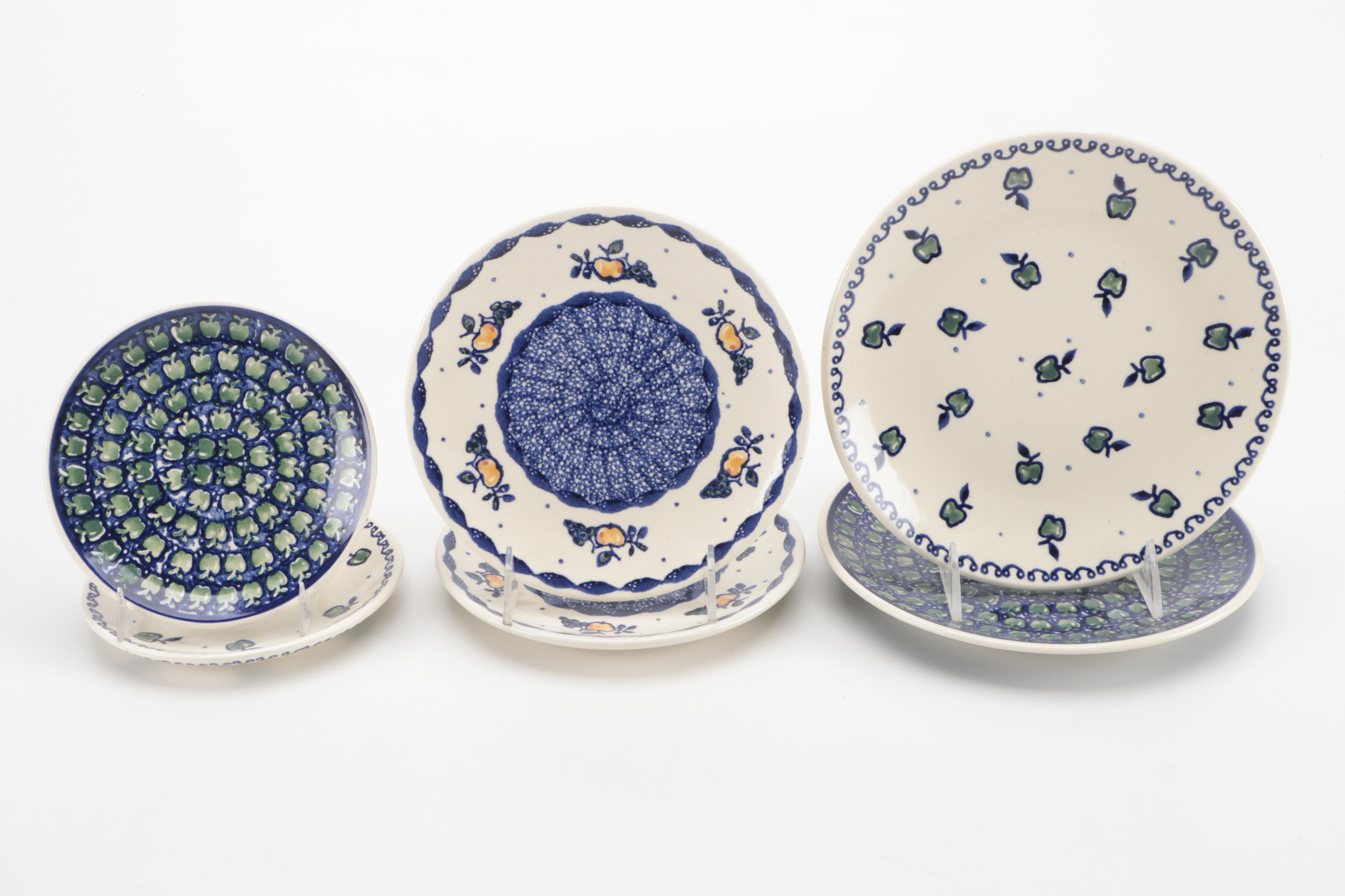 Bunzlauer and Boleslawiec Pottery Hand-Painted Dinnerware and Table Accessories