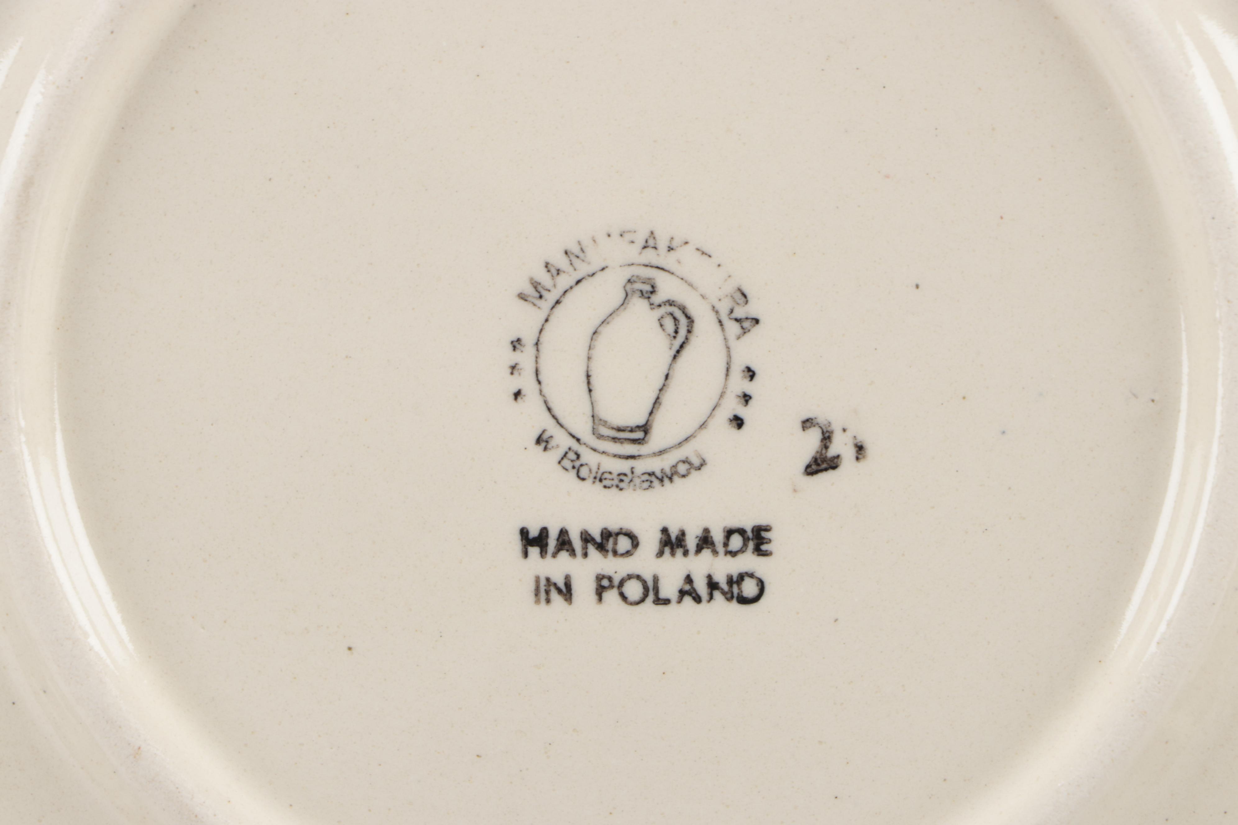 Bunzlauer and Boleslawiec Pottery Hand-Painted Dinnerware and Table Accessories