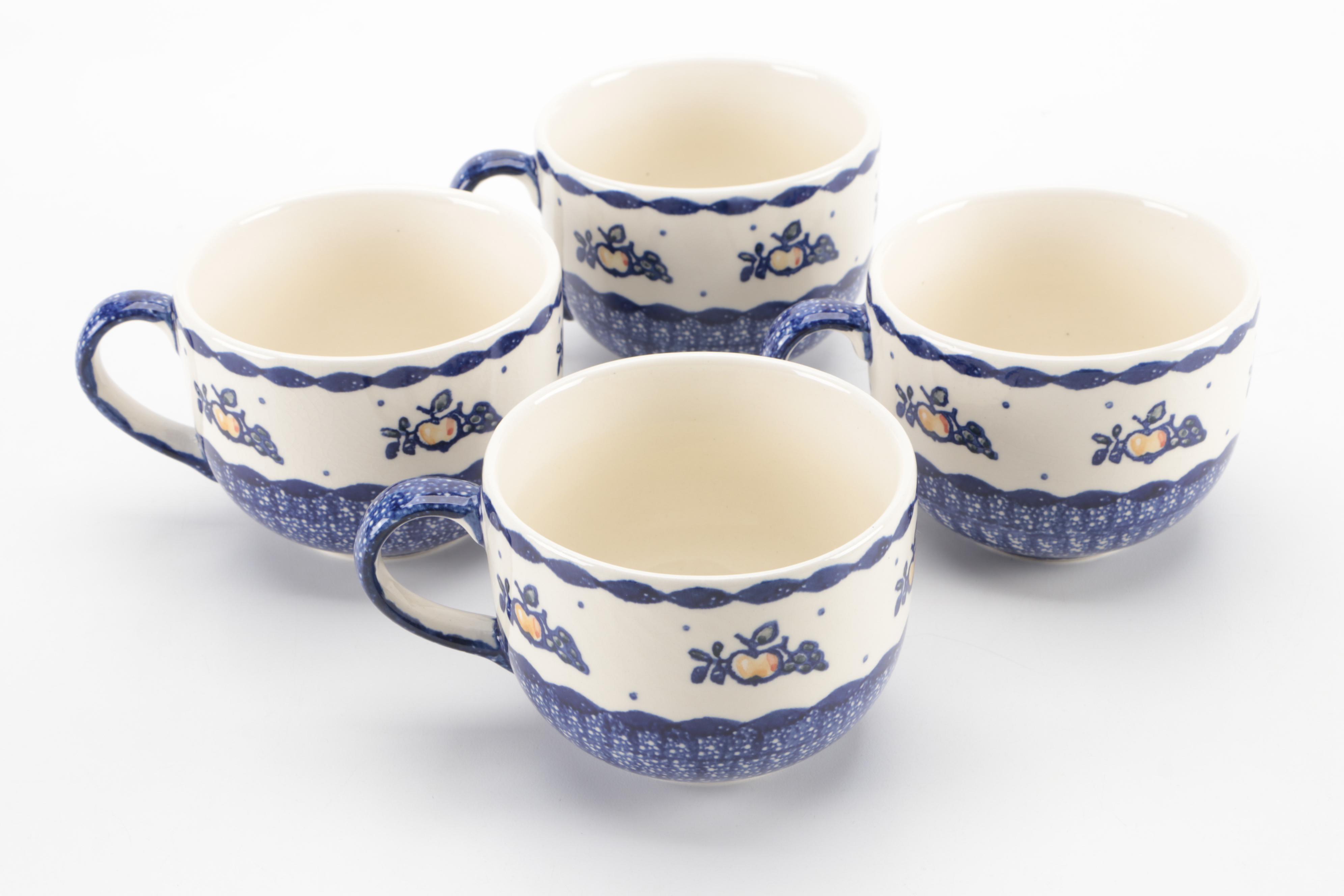 Bunzlauer and Boleslawiec Pottery Hand-Painted Dinnerware and Table Accessories