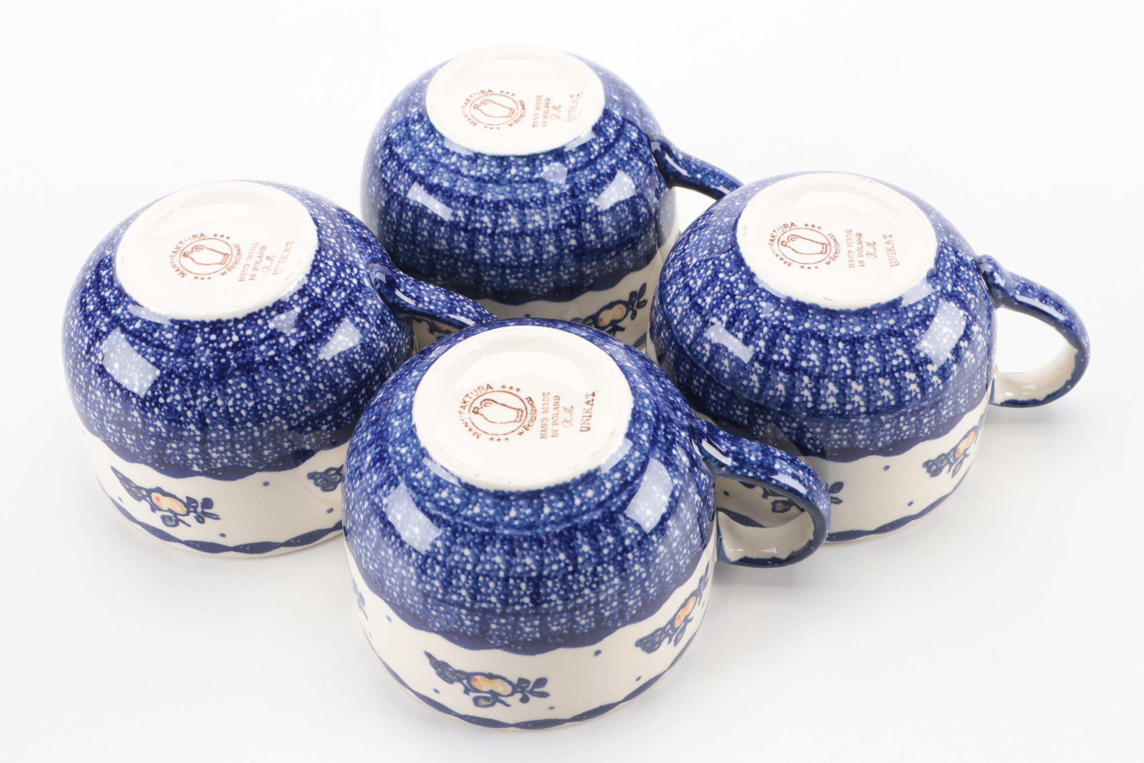 Bunzlauer and Boleslawiec Pottery Hand-Painted Dinnerware and Table Accessories