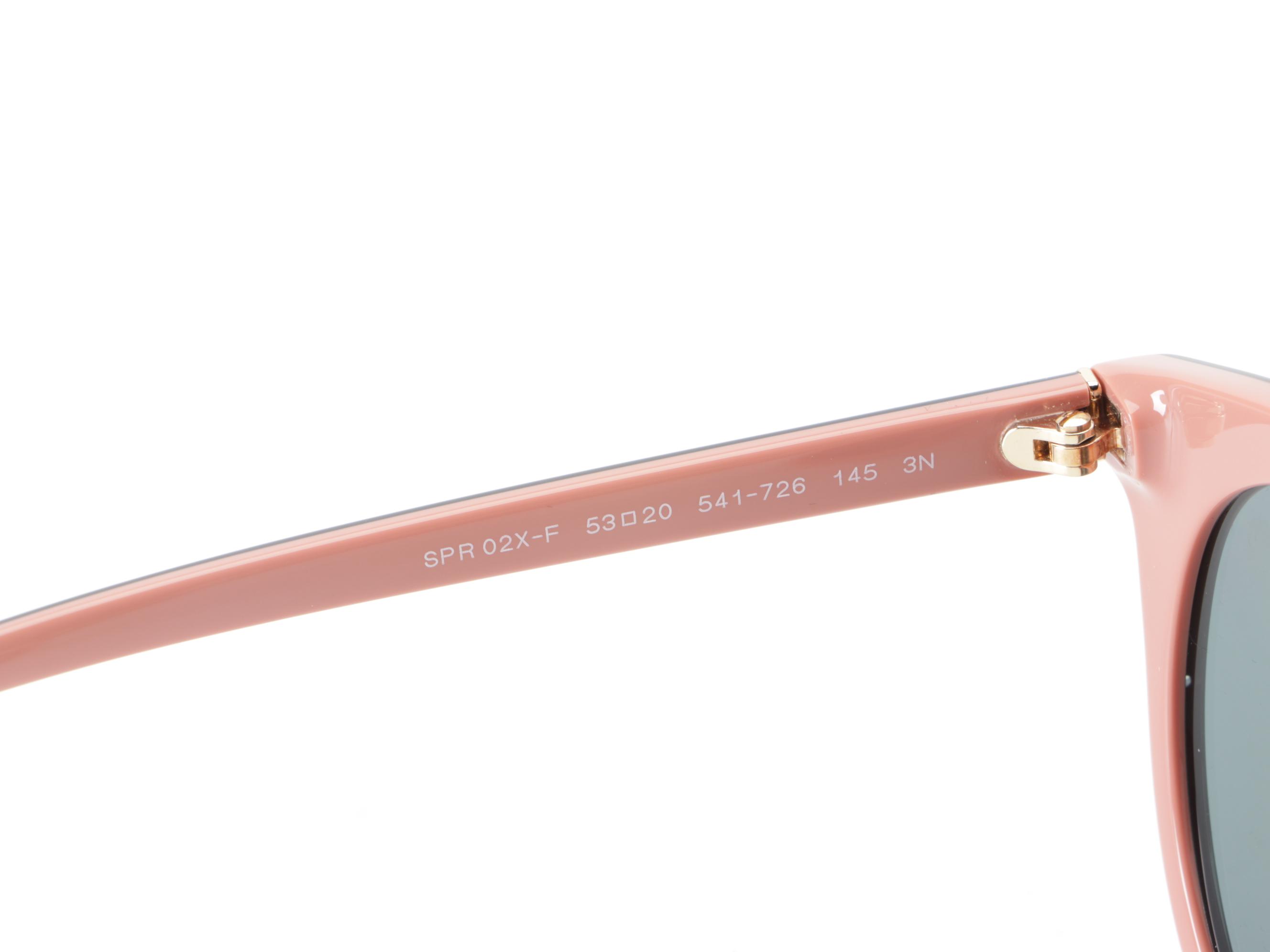 Prada SPR02XS-F Round Horn-Rim Black/Pink Sunglasses with Box and Case