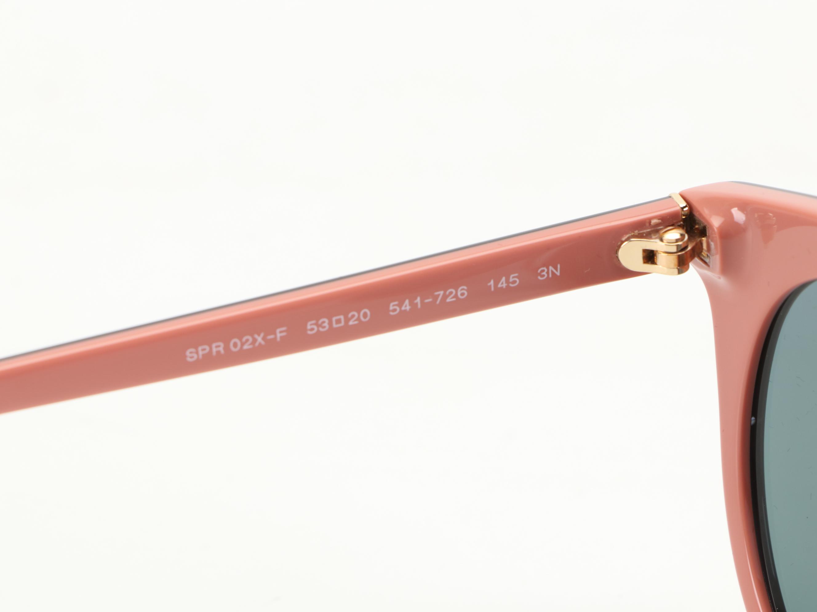 Prada SPR02XS-F Round Horn-Rim Black/Pink Sunglasses with Box and Case