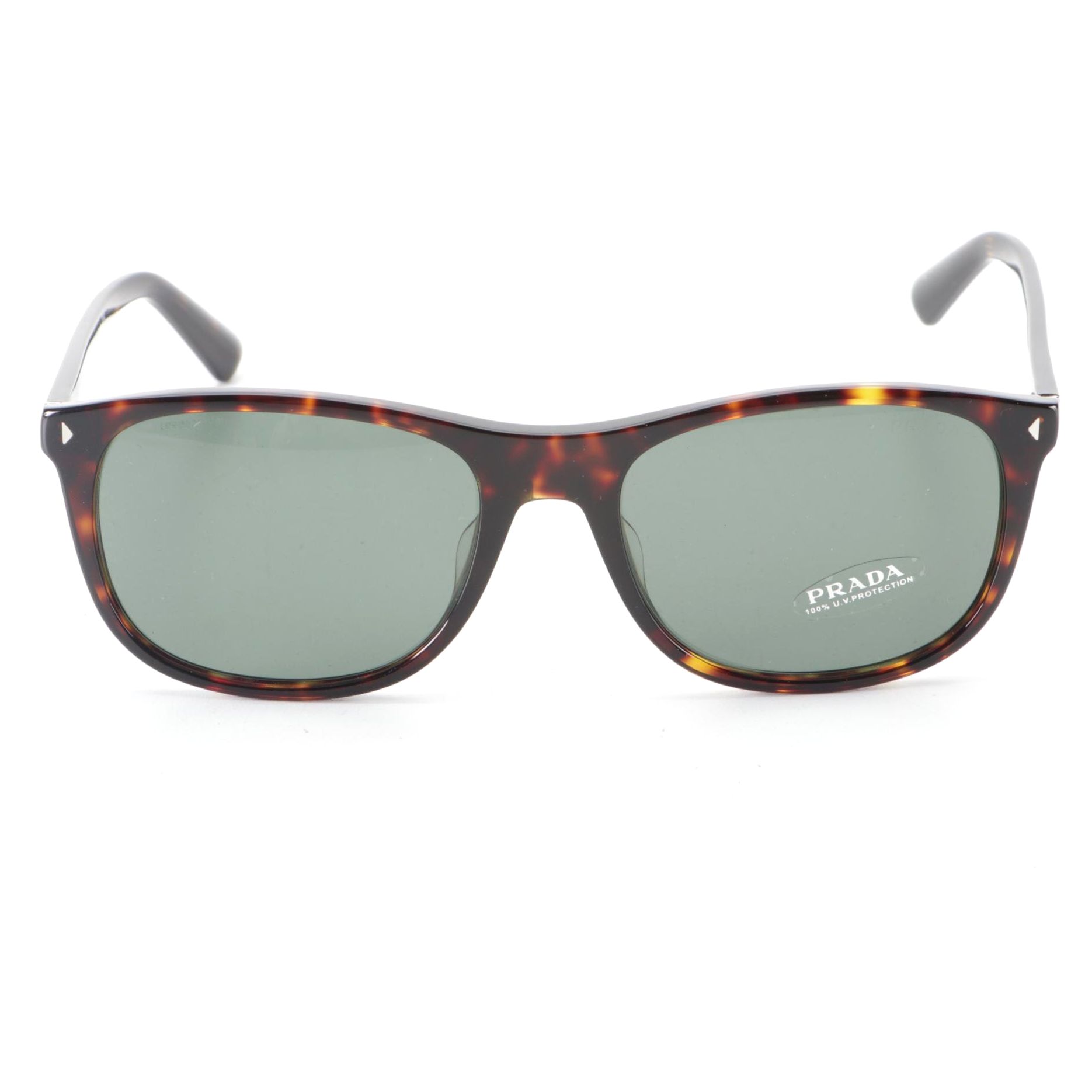 Prada SPR01R-F Dark Havana Browline Sunglasses with Box and Case