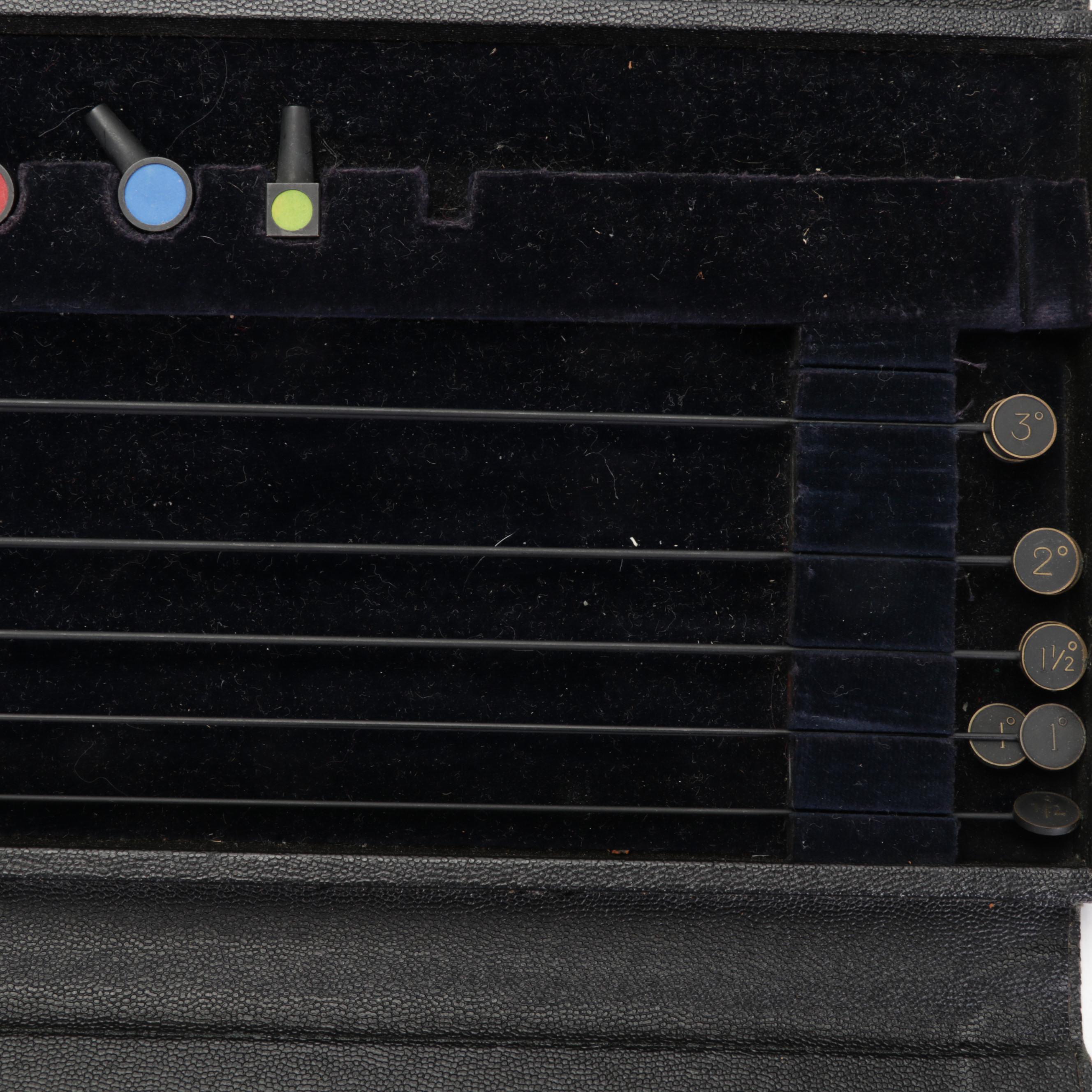 Optometric Campimetry Test Disc Set in Case