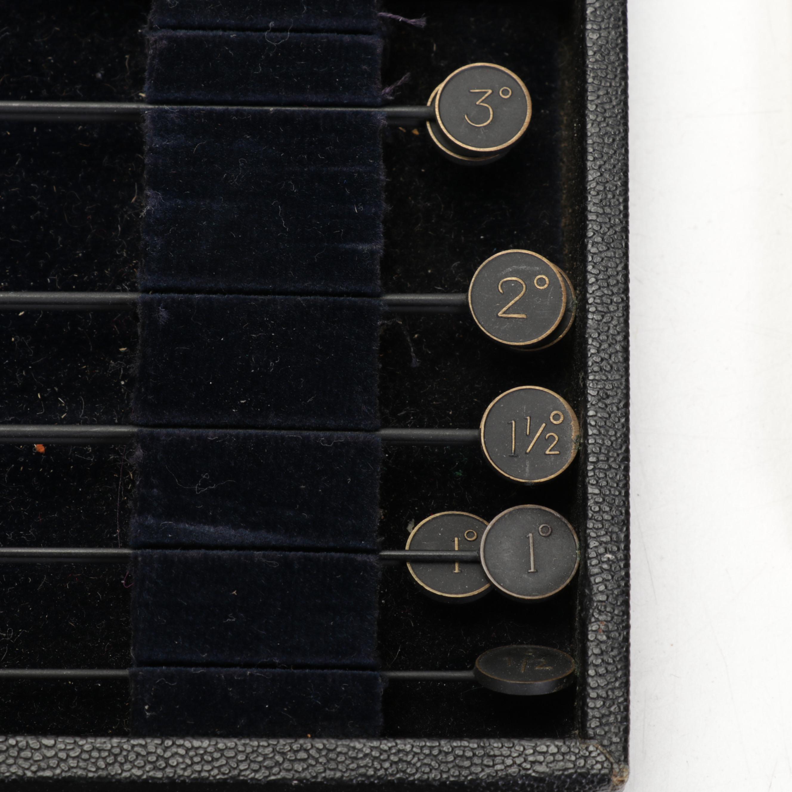 Optometric Campimetry Test Disc Set in Case