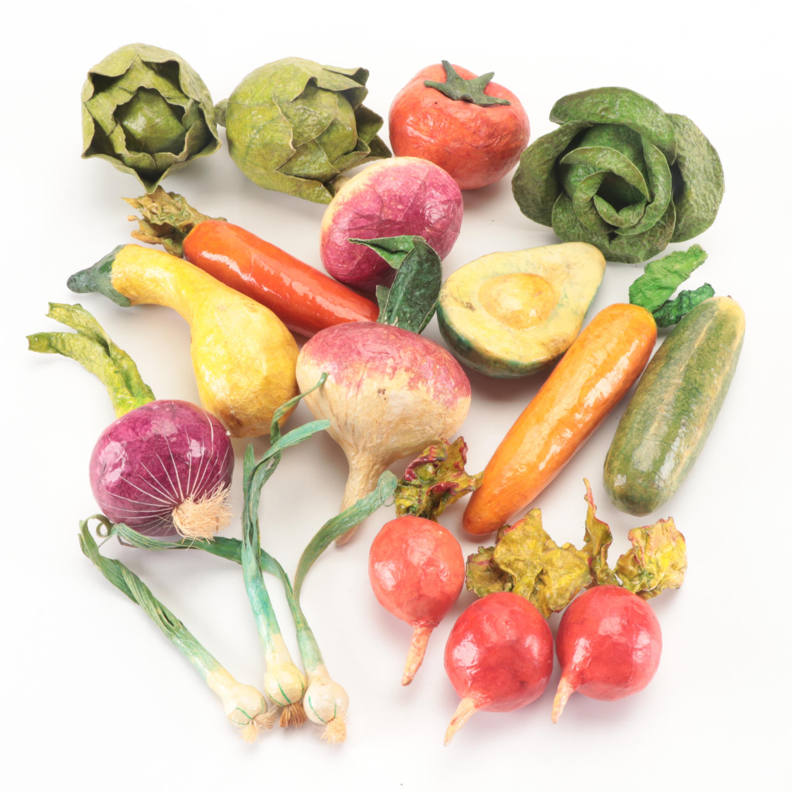 Papier-Mâché Vegetables