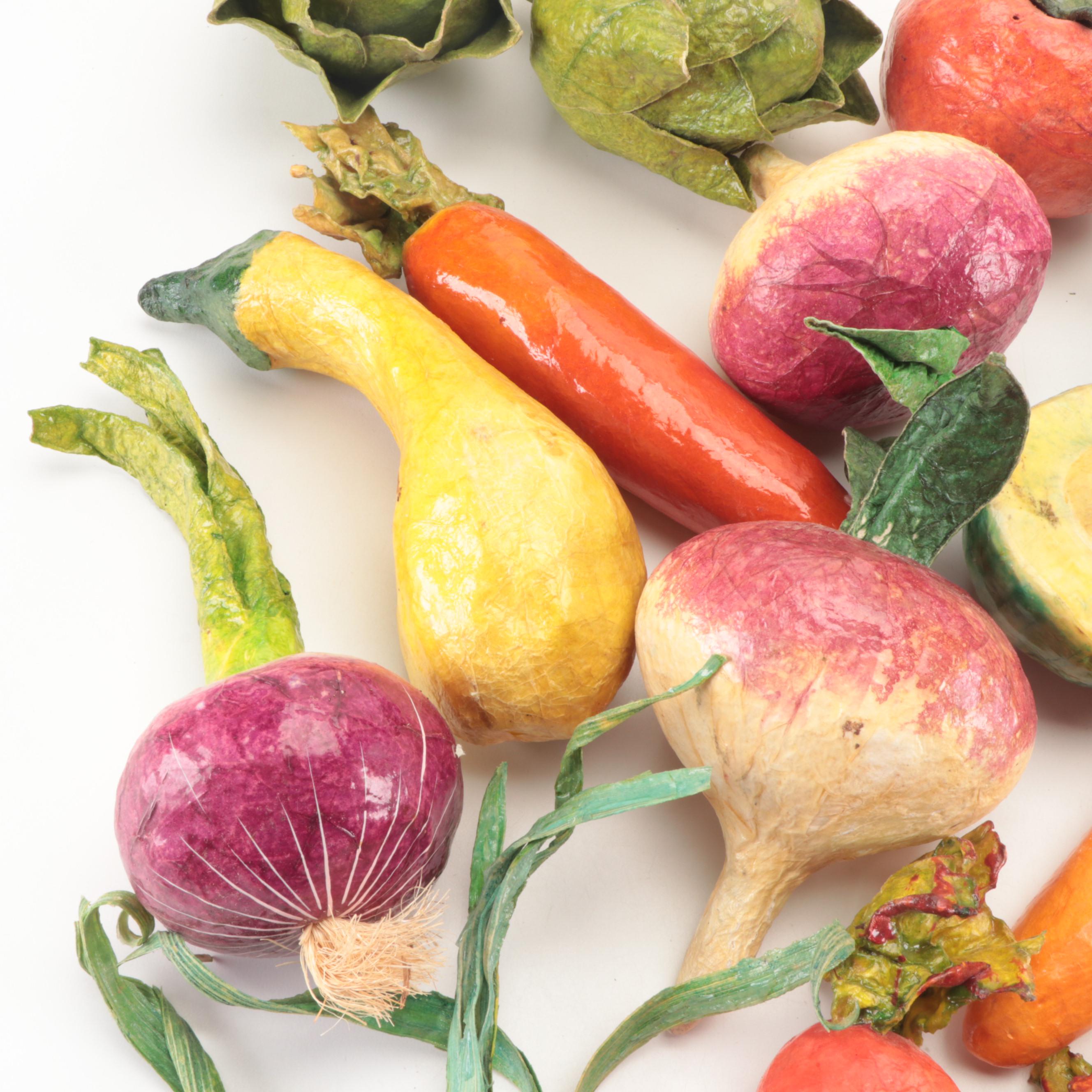 Papier-Mâché Vegetables