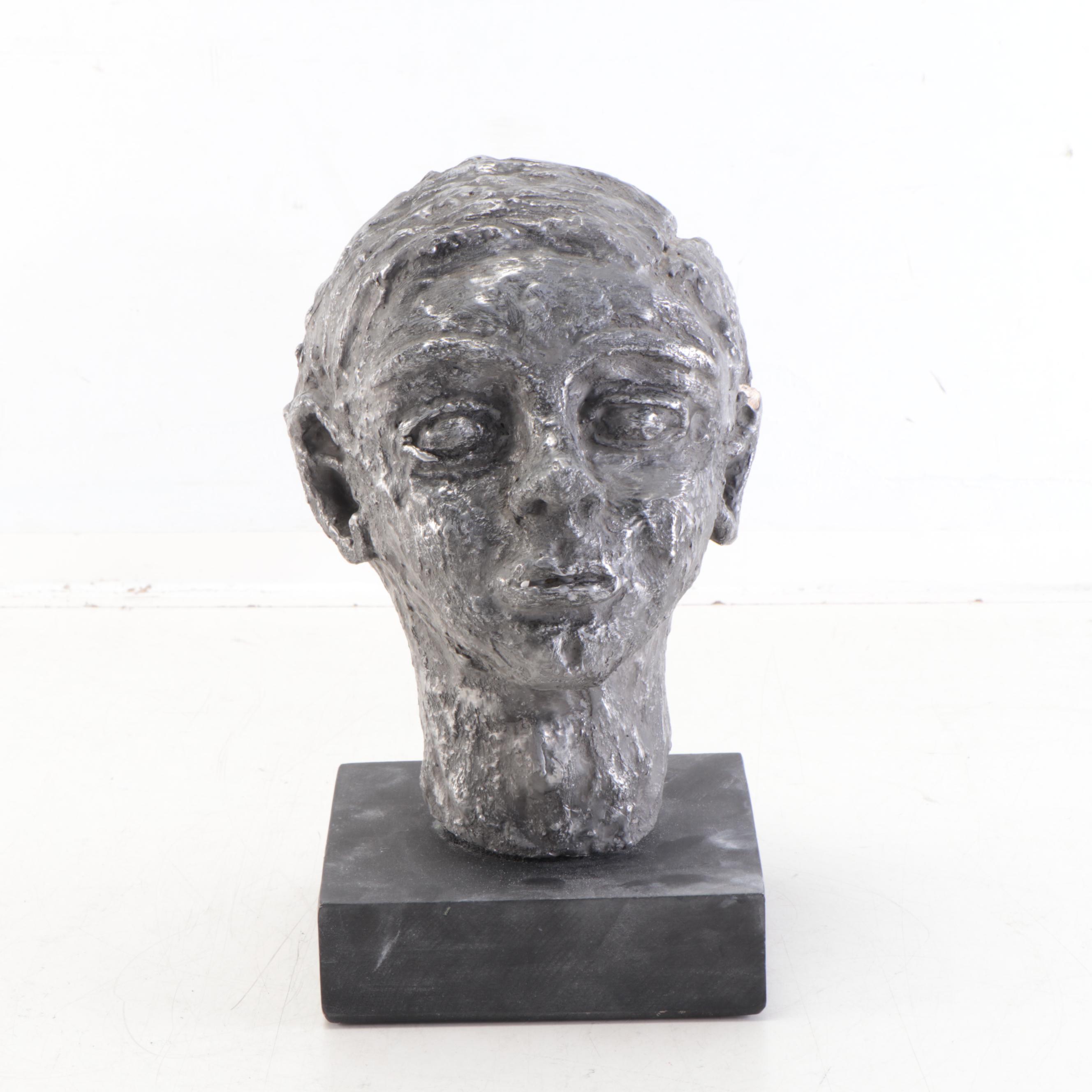 Plaster Sculpture of Boy's Head