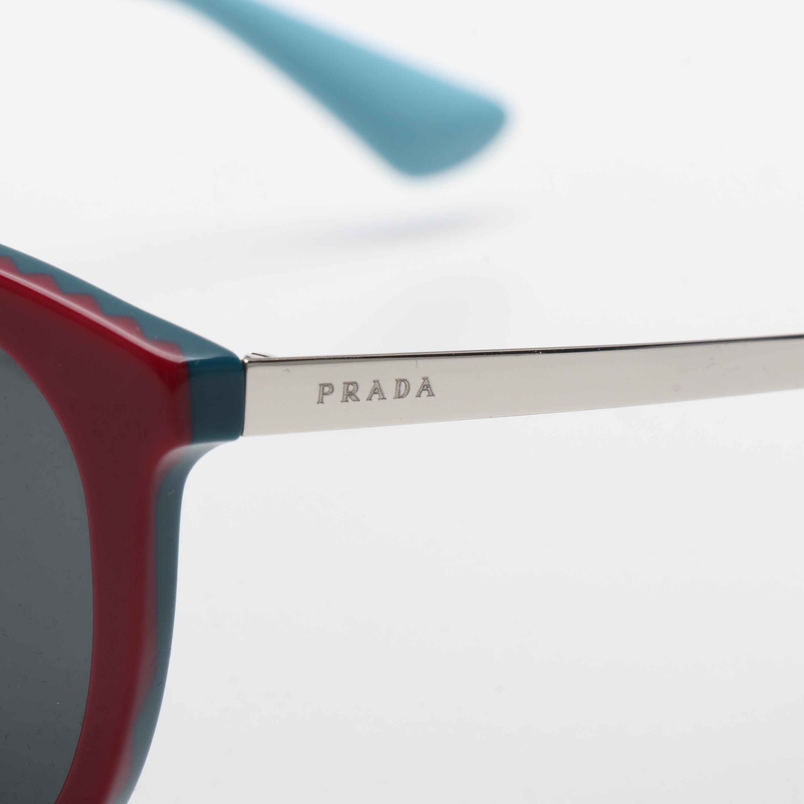 Prada SPR17S Bordeaux and Green Sunglasses with Case