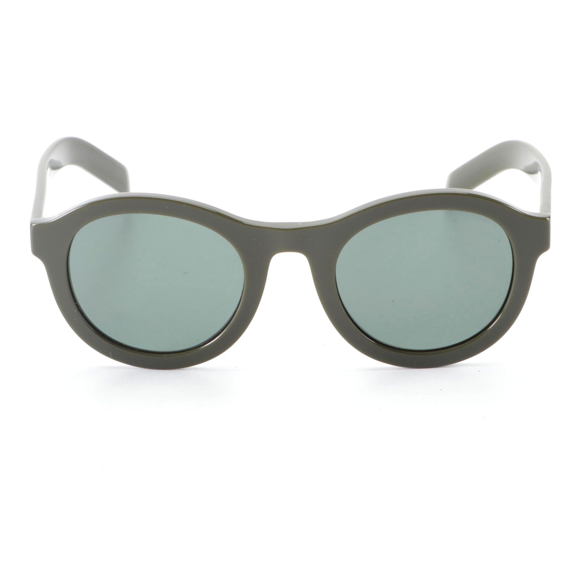 Prada SPR24V Round Sunglasses in Grey with Case and Box