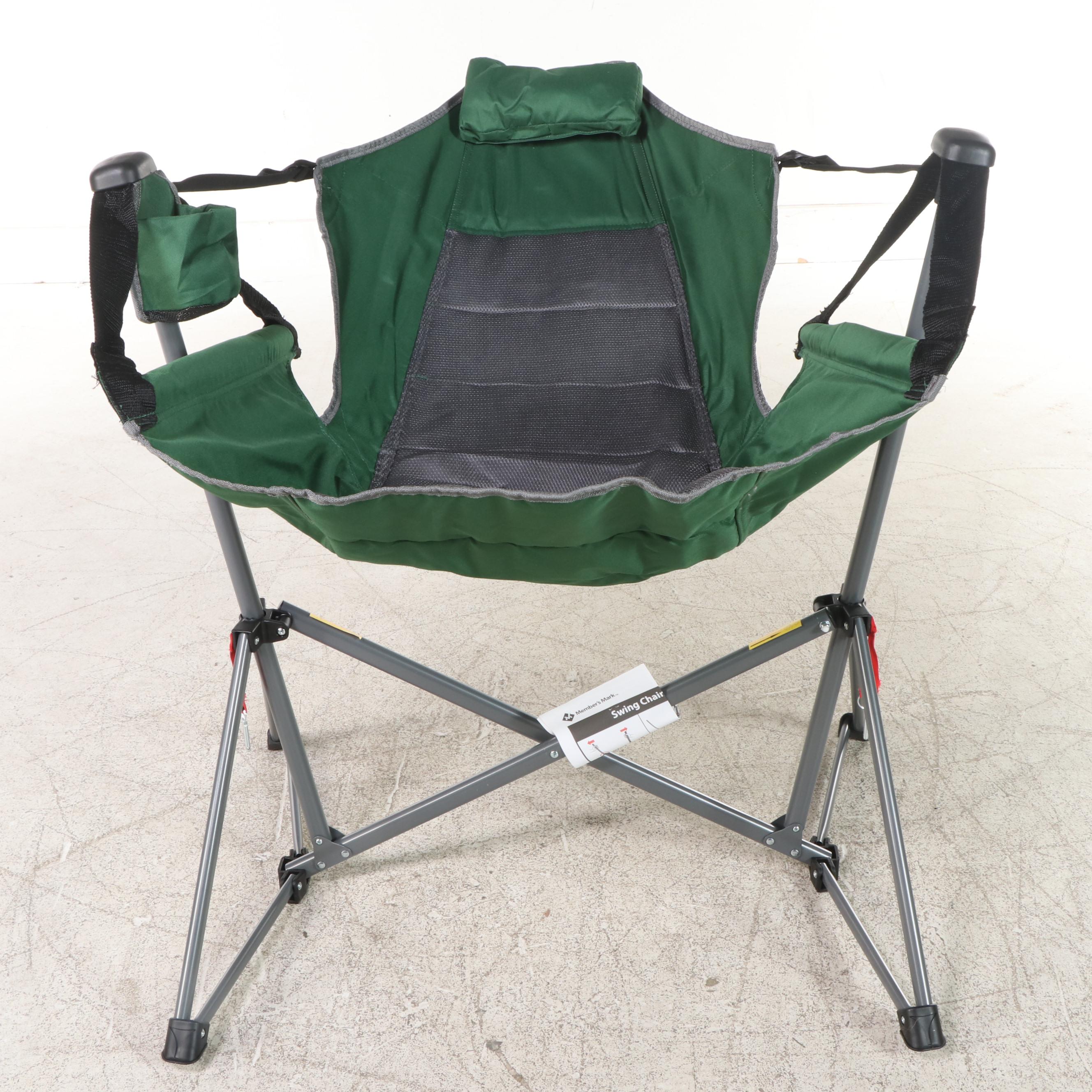 Two Member's Mark Portable Swing Chair Loungers with Carry Bags