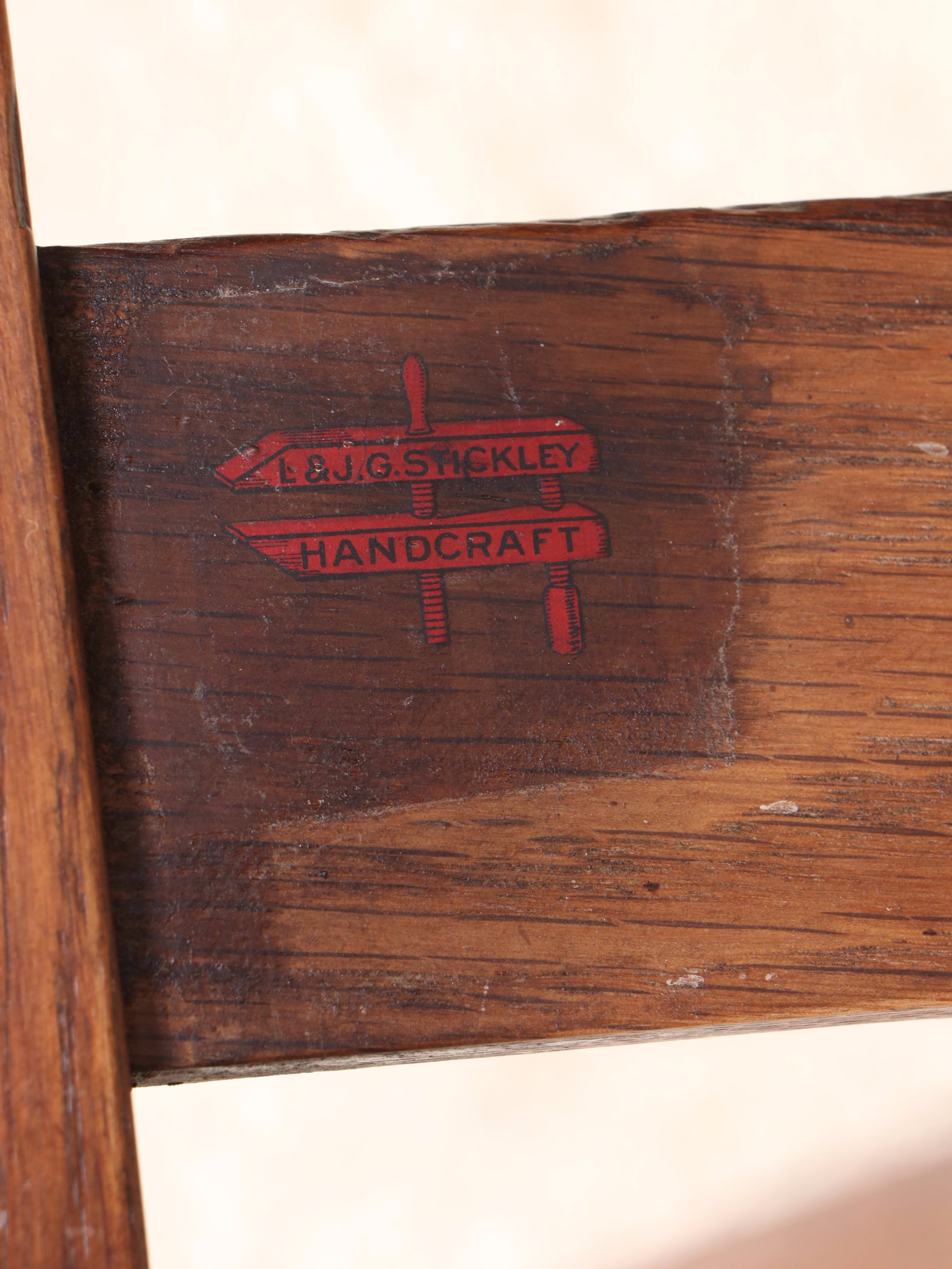 Stickley Bros. "Quaint" Oak Dining Table w/ Three L. & J.G. Stickley Side Chairs