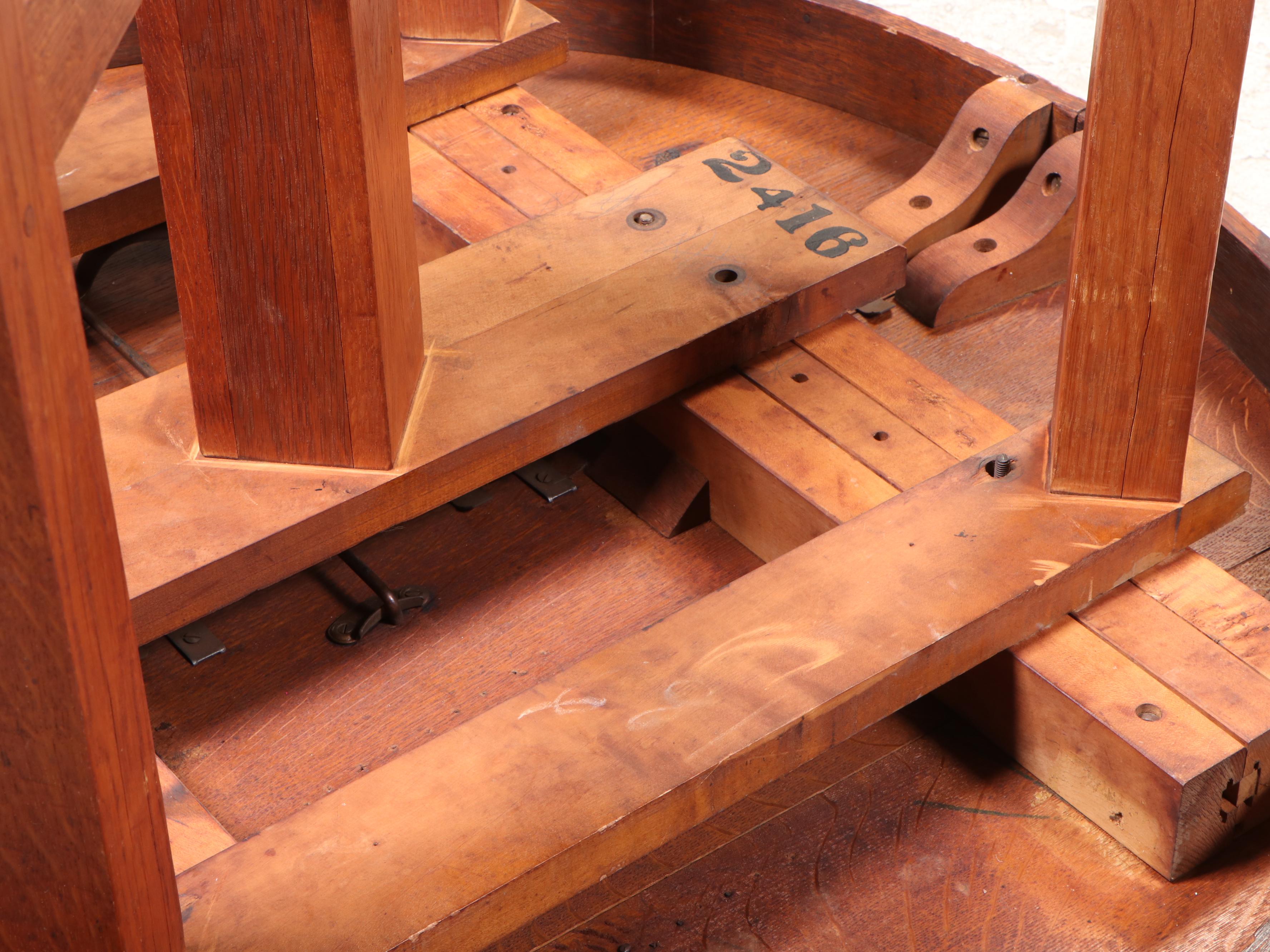 Stickley Bros. "Quaint" Oak Dining Table w/ Three L. & J.G. Stickley Side Chairs