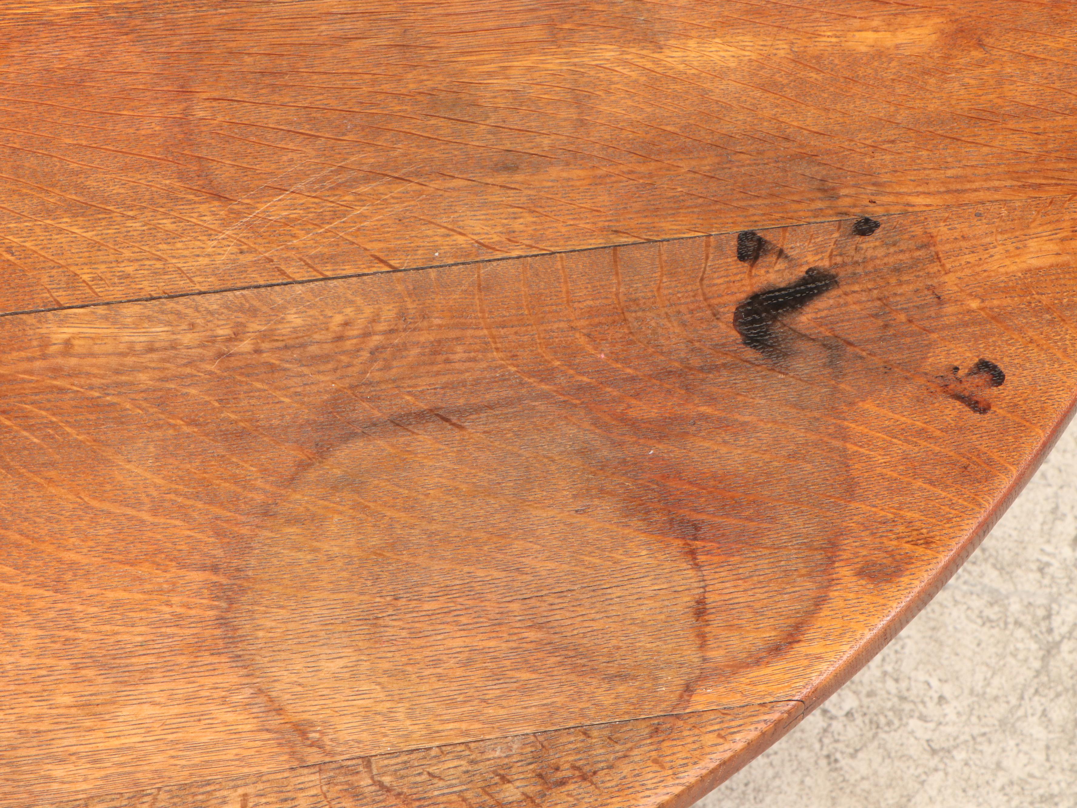 Stickley Bros. "Quaint" Oak Dining Table w/ Three L. & J.G. Stickley Side Chairs