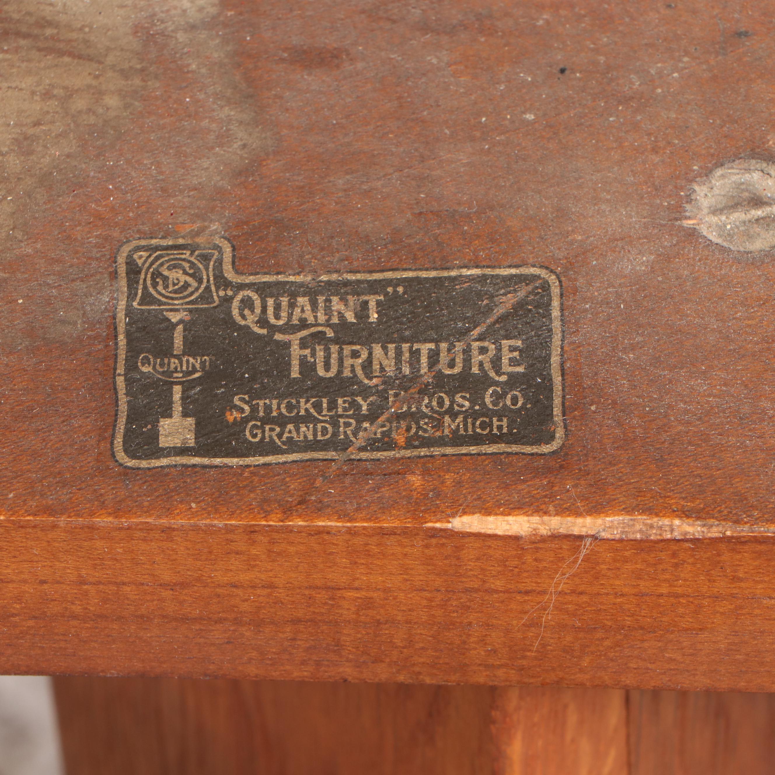 Stickley Bros. "Quaint" Oak Dining Table w/ Three L. & J.G. Stickley Side Chairs