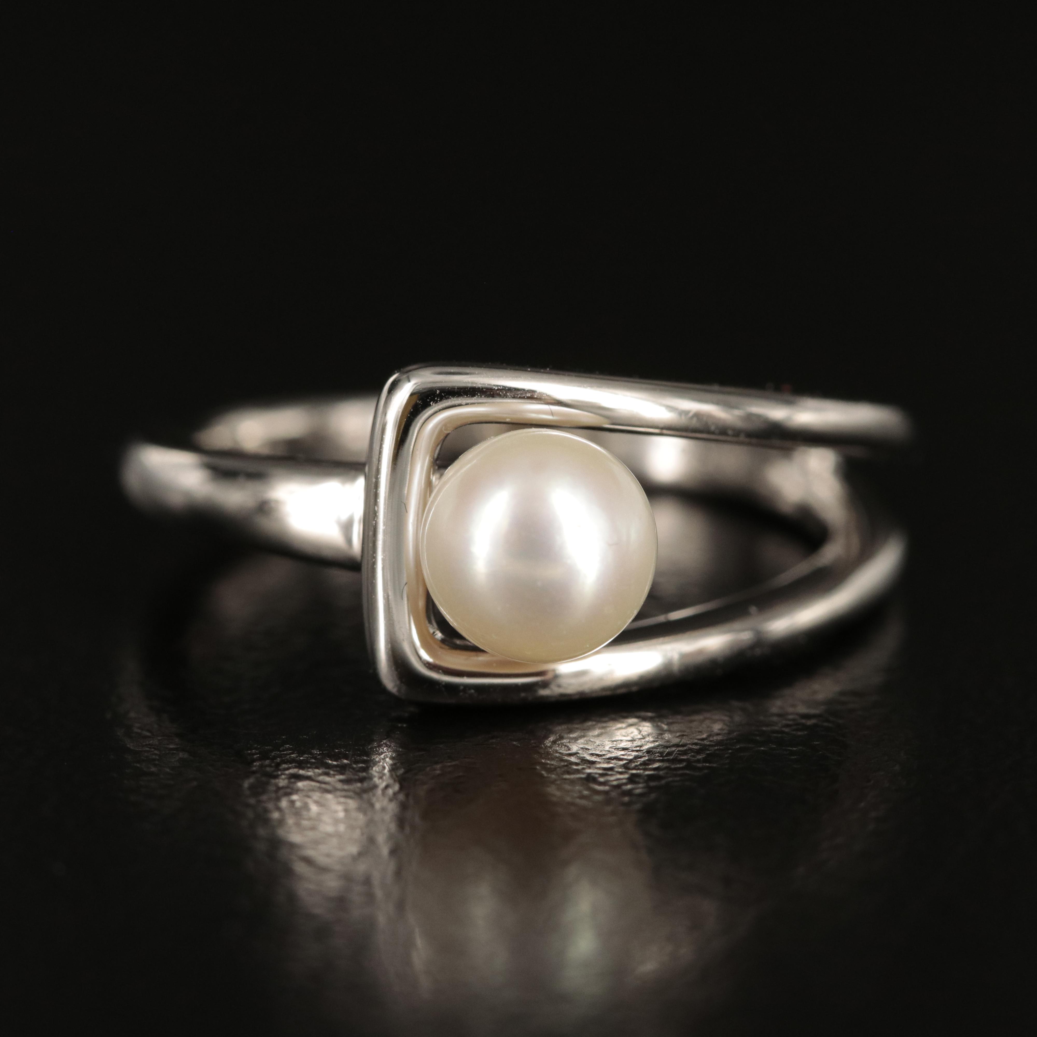 Sterling Pearl Ring