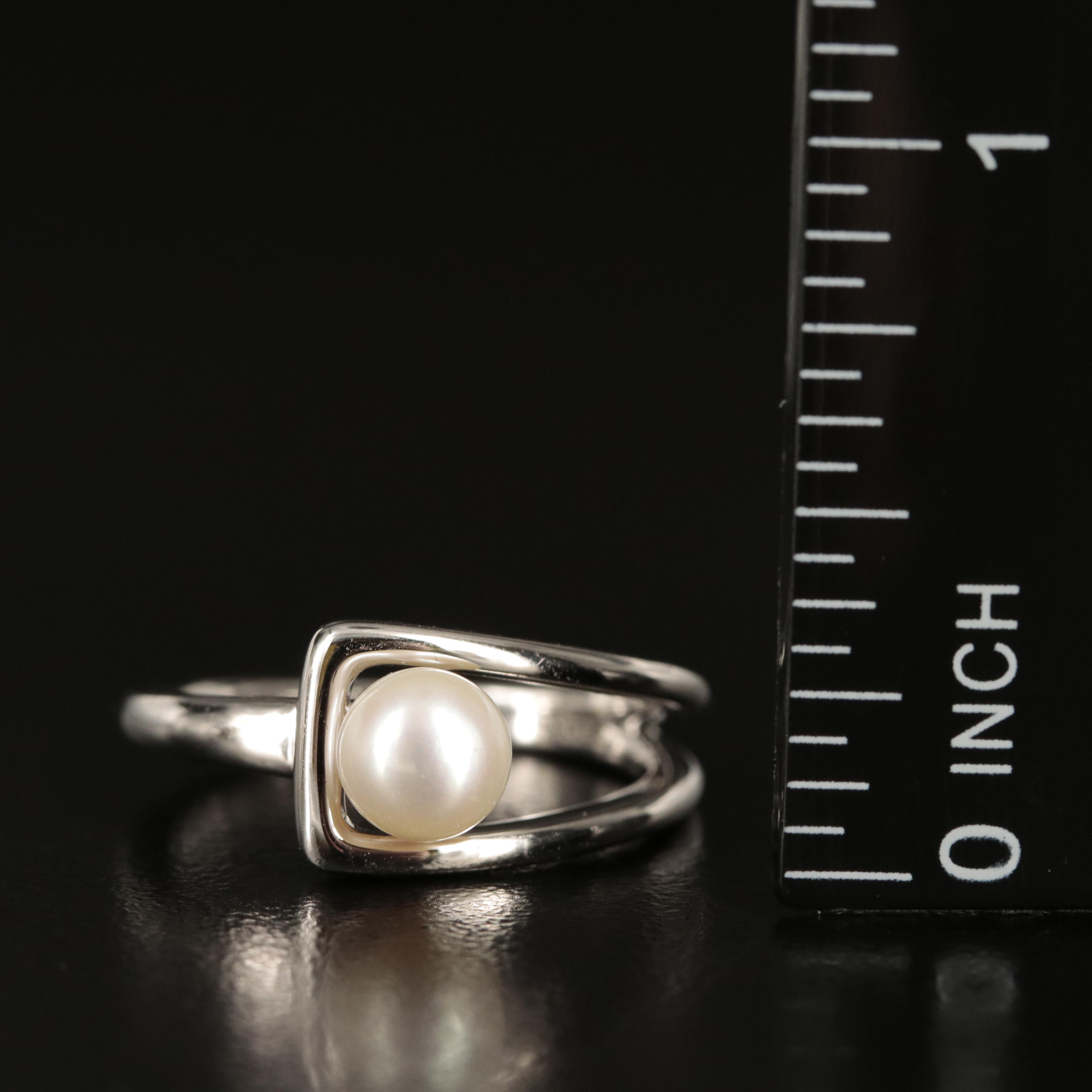 Sterling Pearl Ring