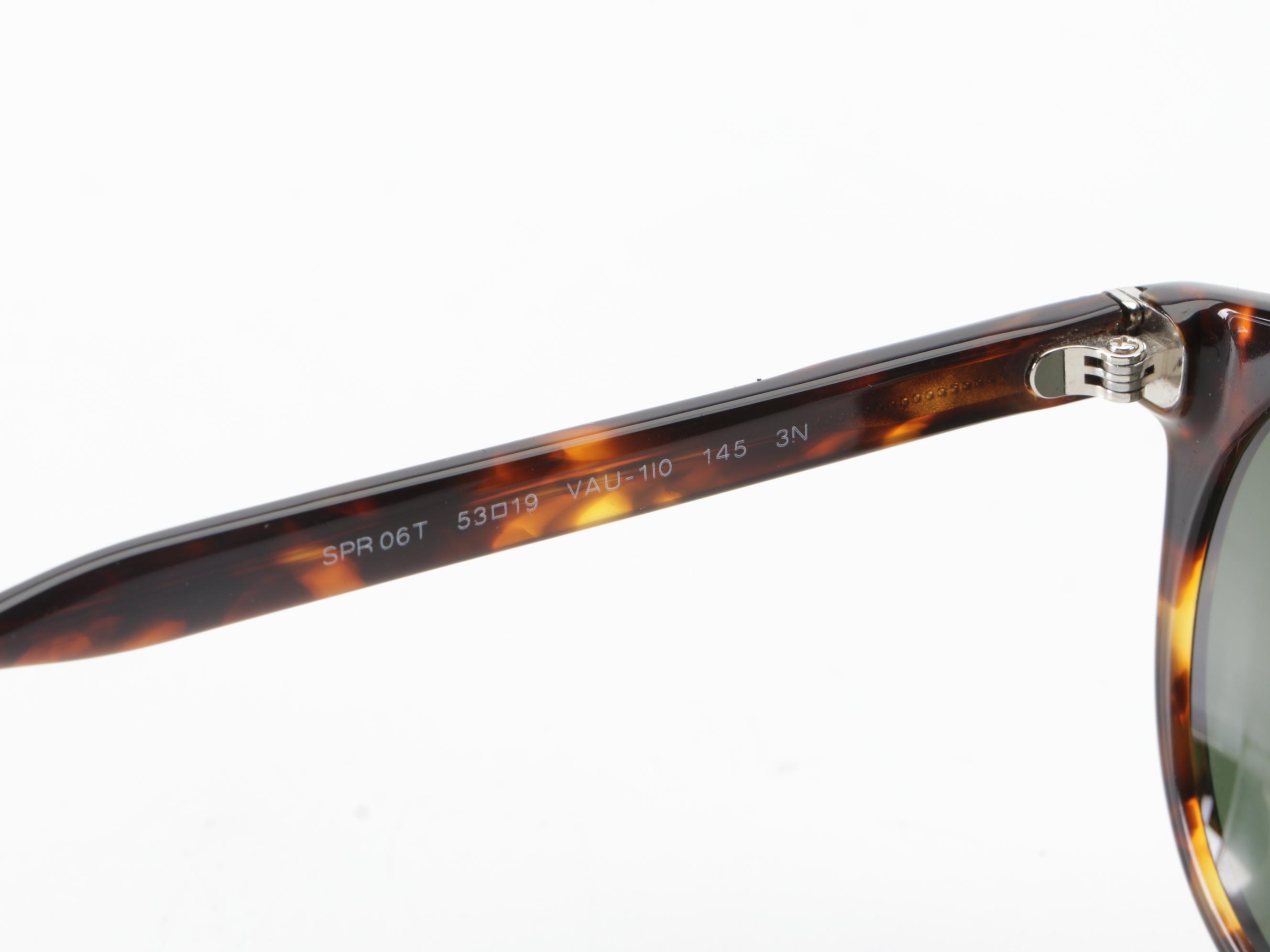 Prada SPR 06T Round Sunglasses in Tortoise Acetate with Case and Box