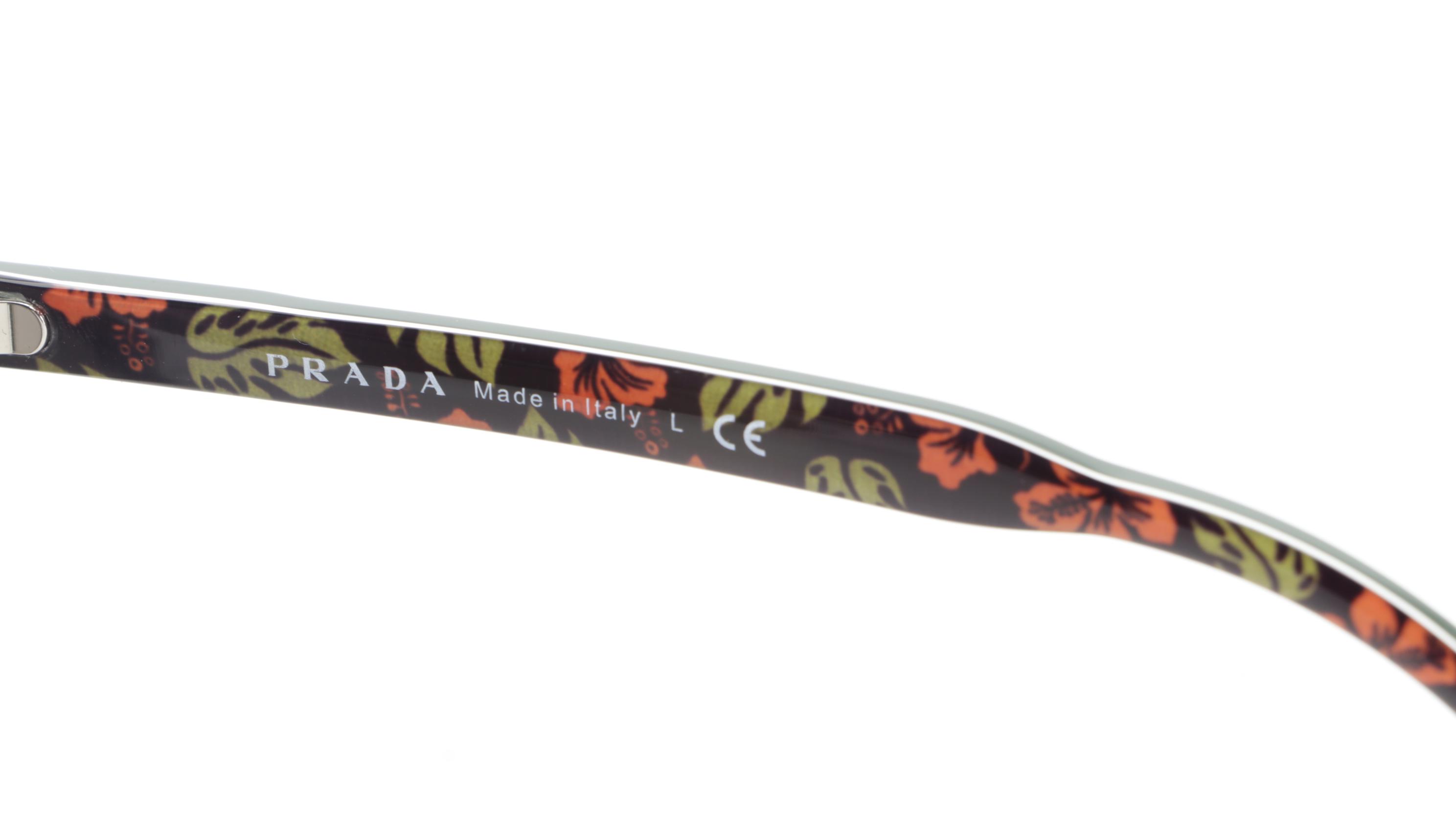 Prada SPR 06T Round Sunglasses in Solid Acetate with Case and Box