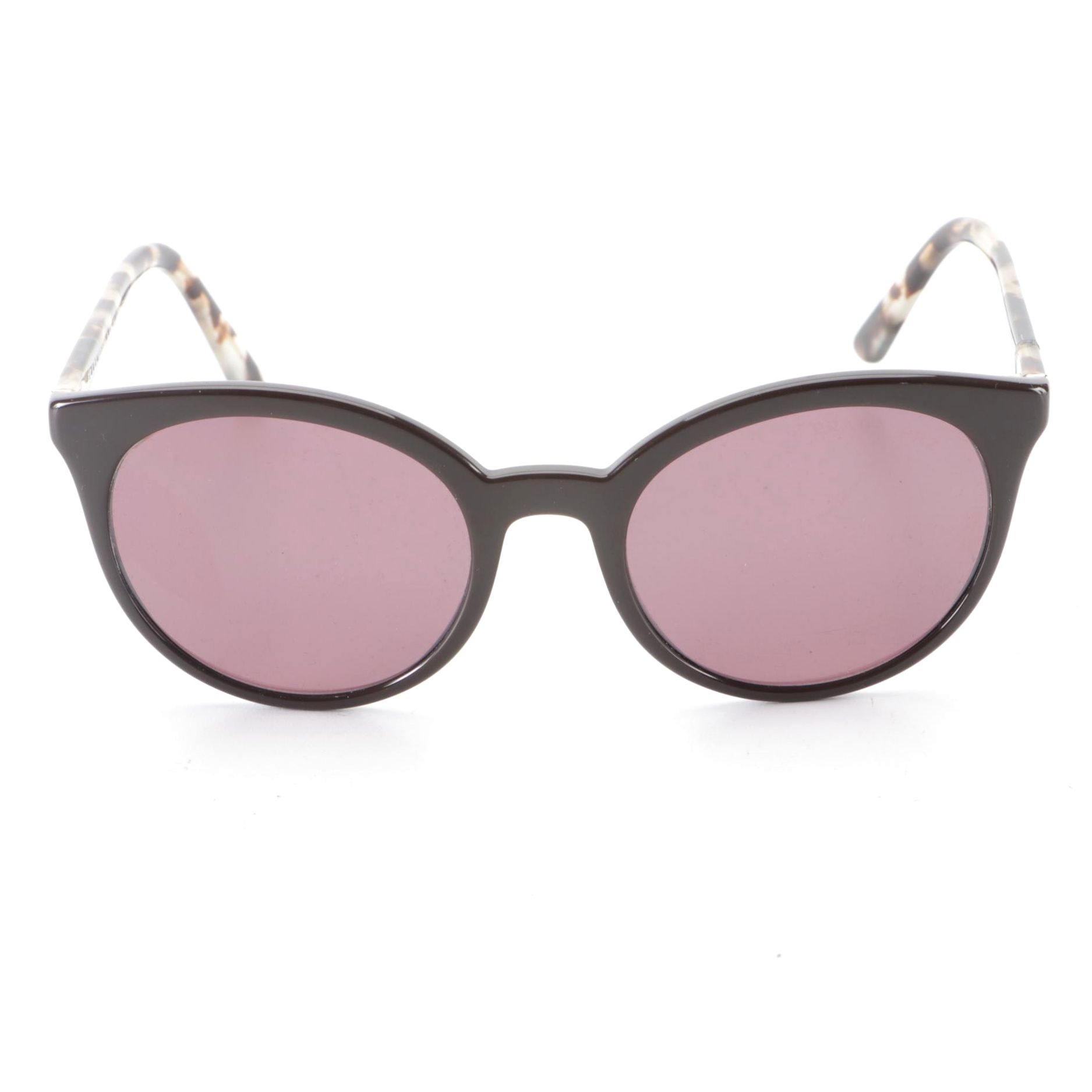 Prada SPR02X Round Polarized Sunglasses with Case and Box