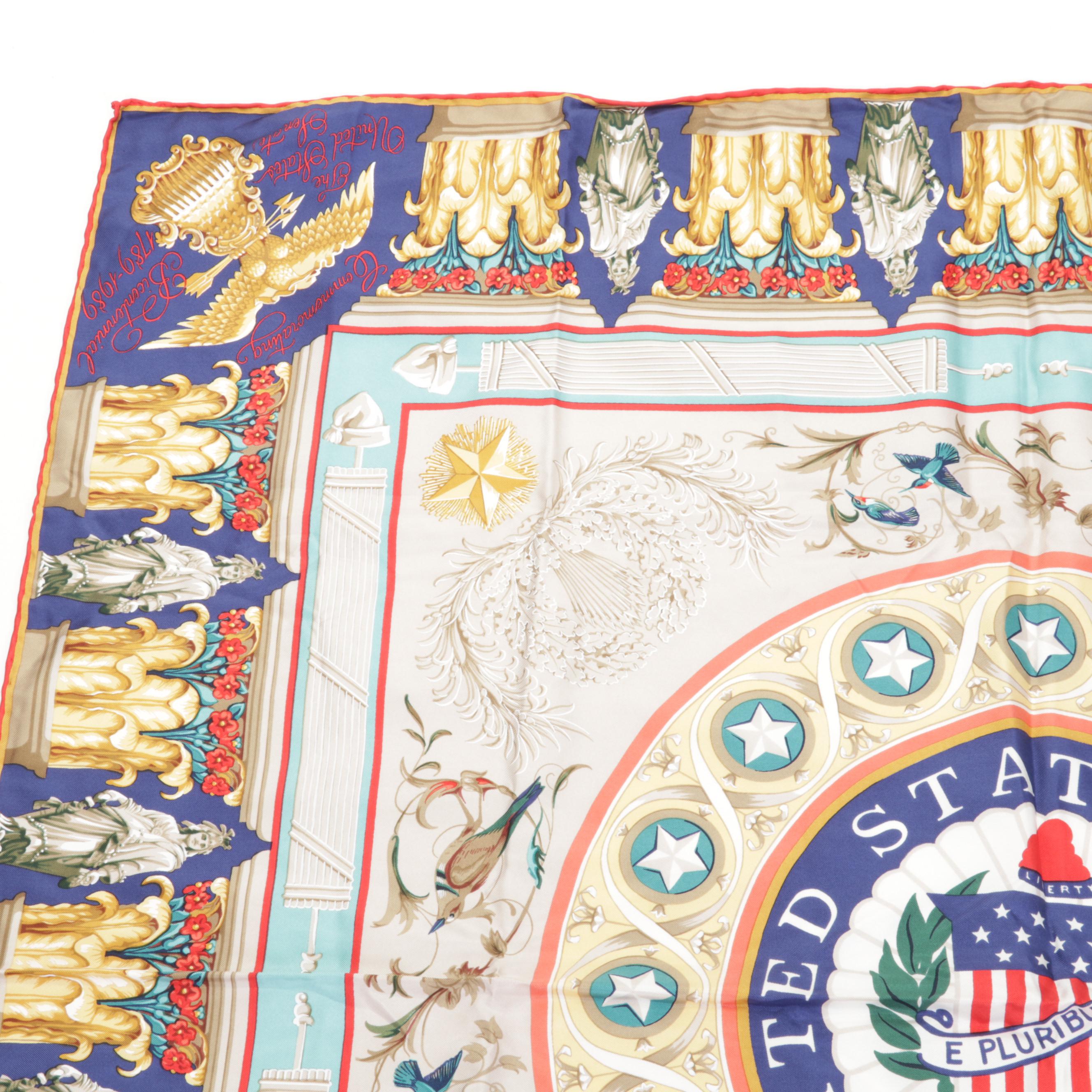 Tiffany & Co. Bicentennial Silk Scarf with Box