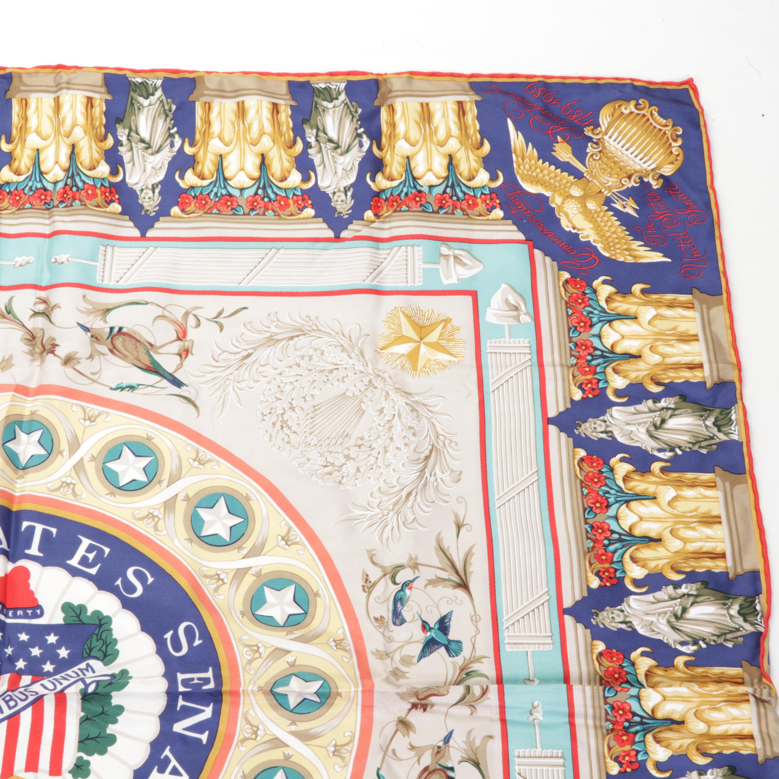 Tiffany & Co. Bicentennial Silk Scarf with Box