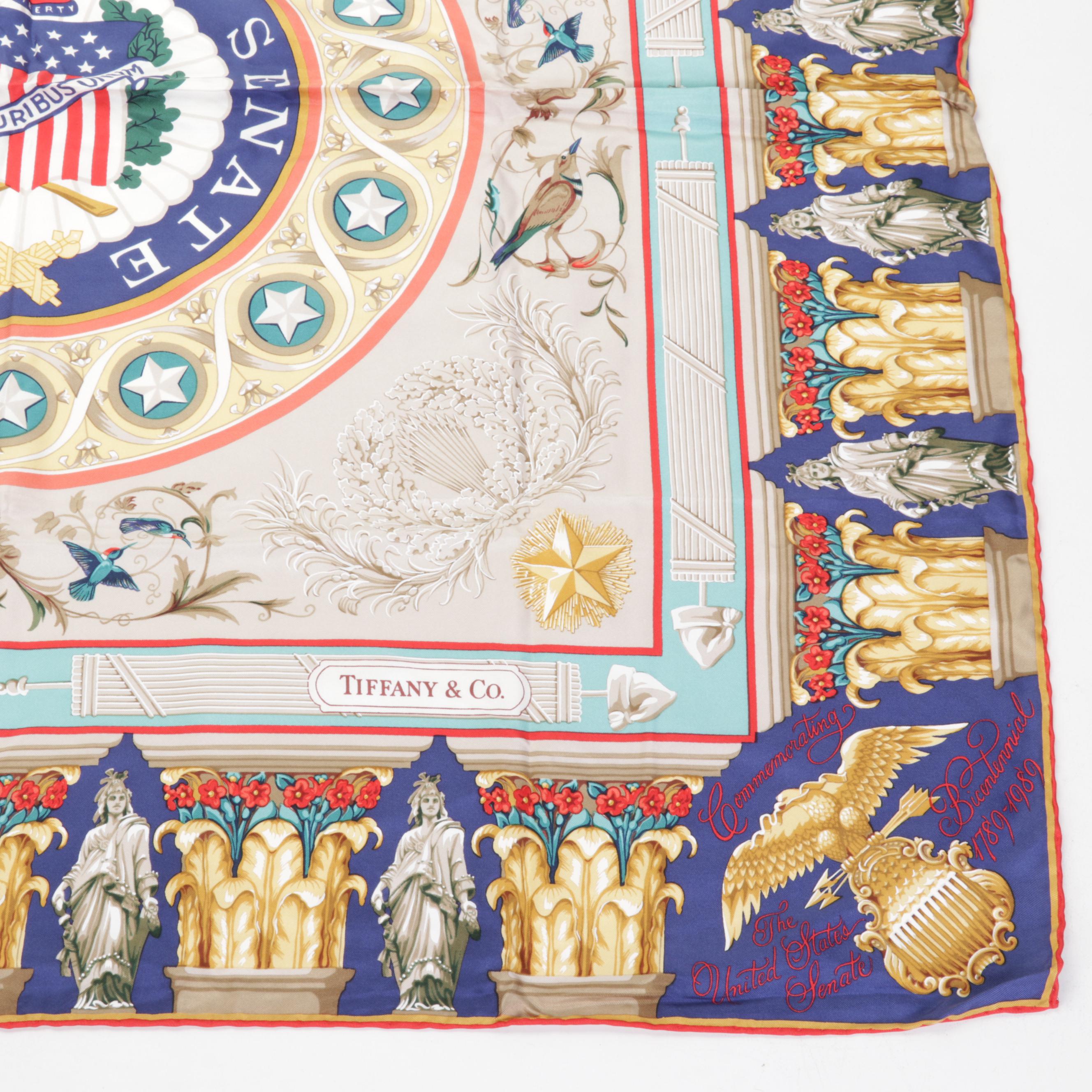 Tiffany & Co. Bicentennial Silk Scarf with Box