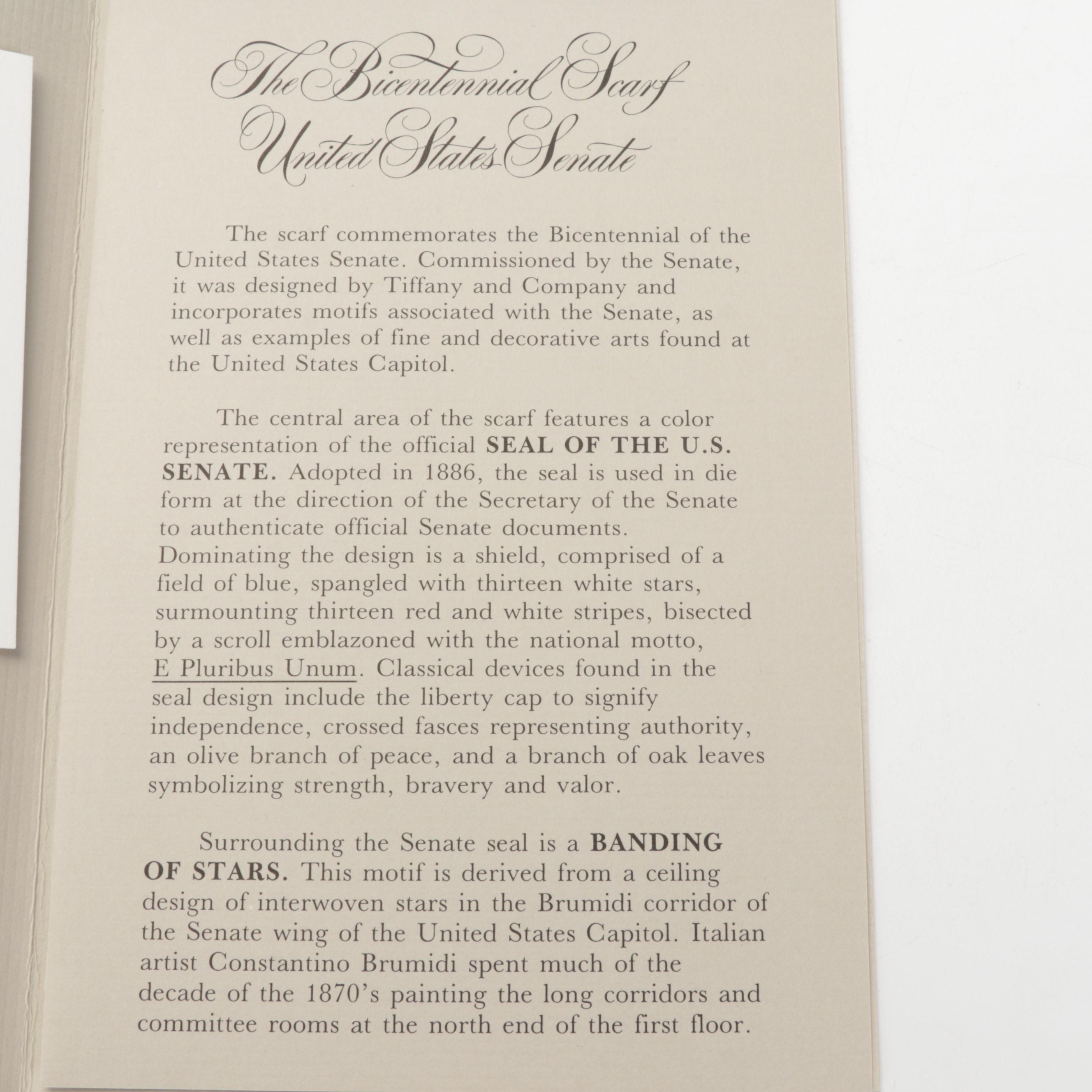 Tiffany & Co. Bicentennial Silk Scarf with Box