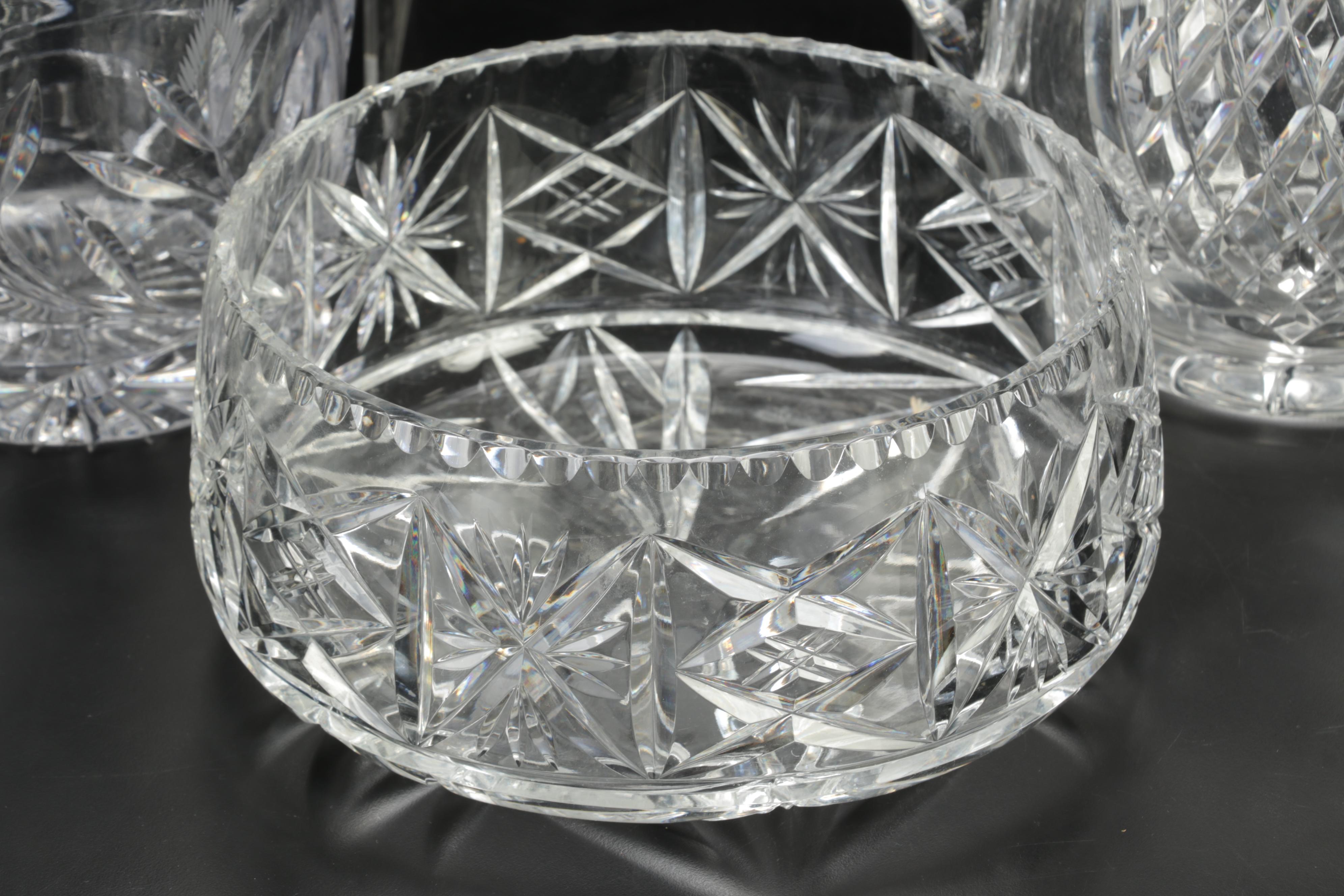 Crystal Pitchers and Bowls