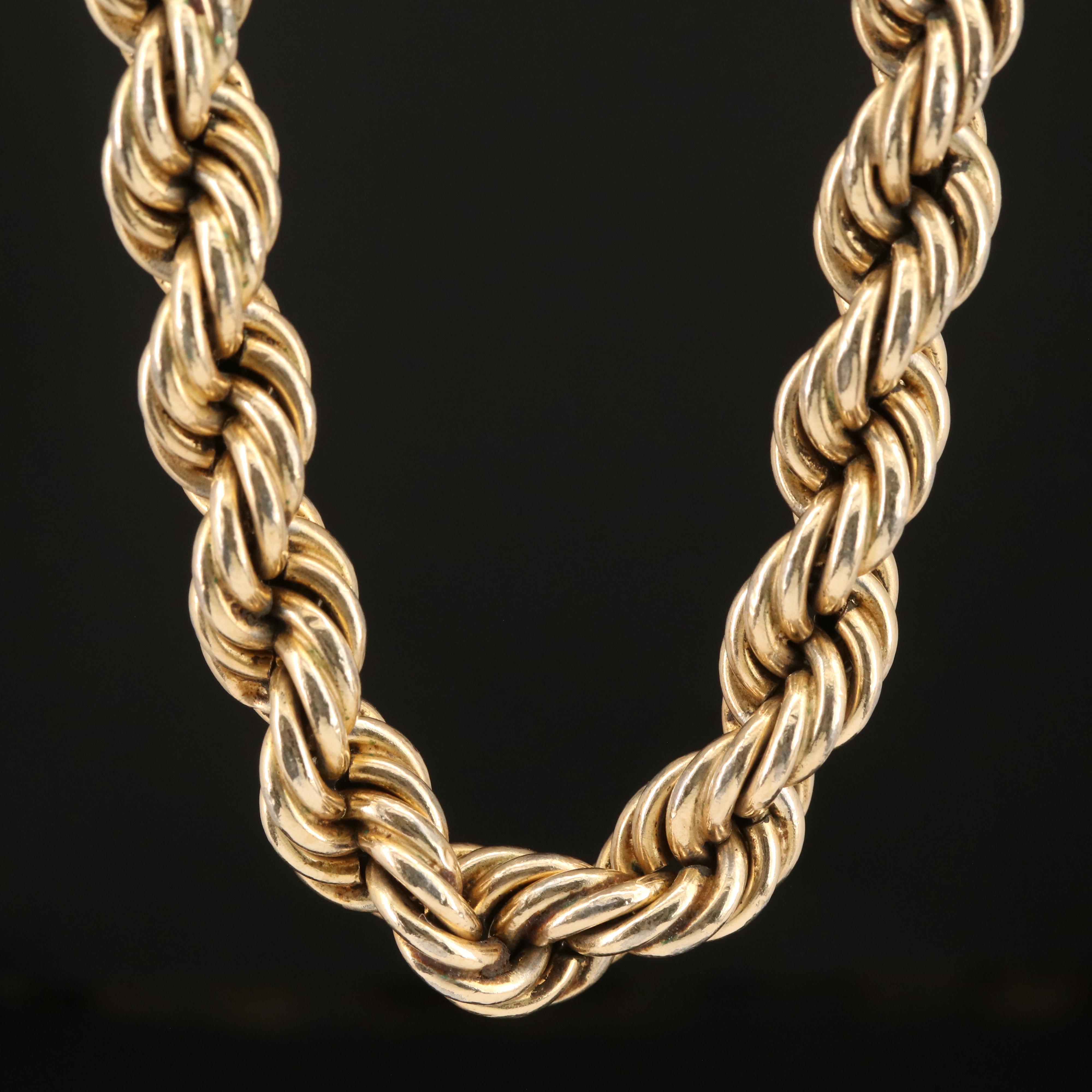 Gold-Filled Rope Chain Necklace