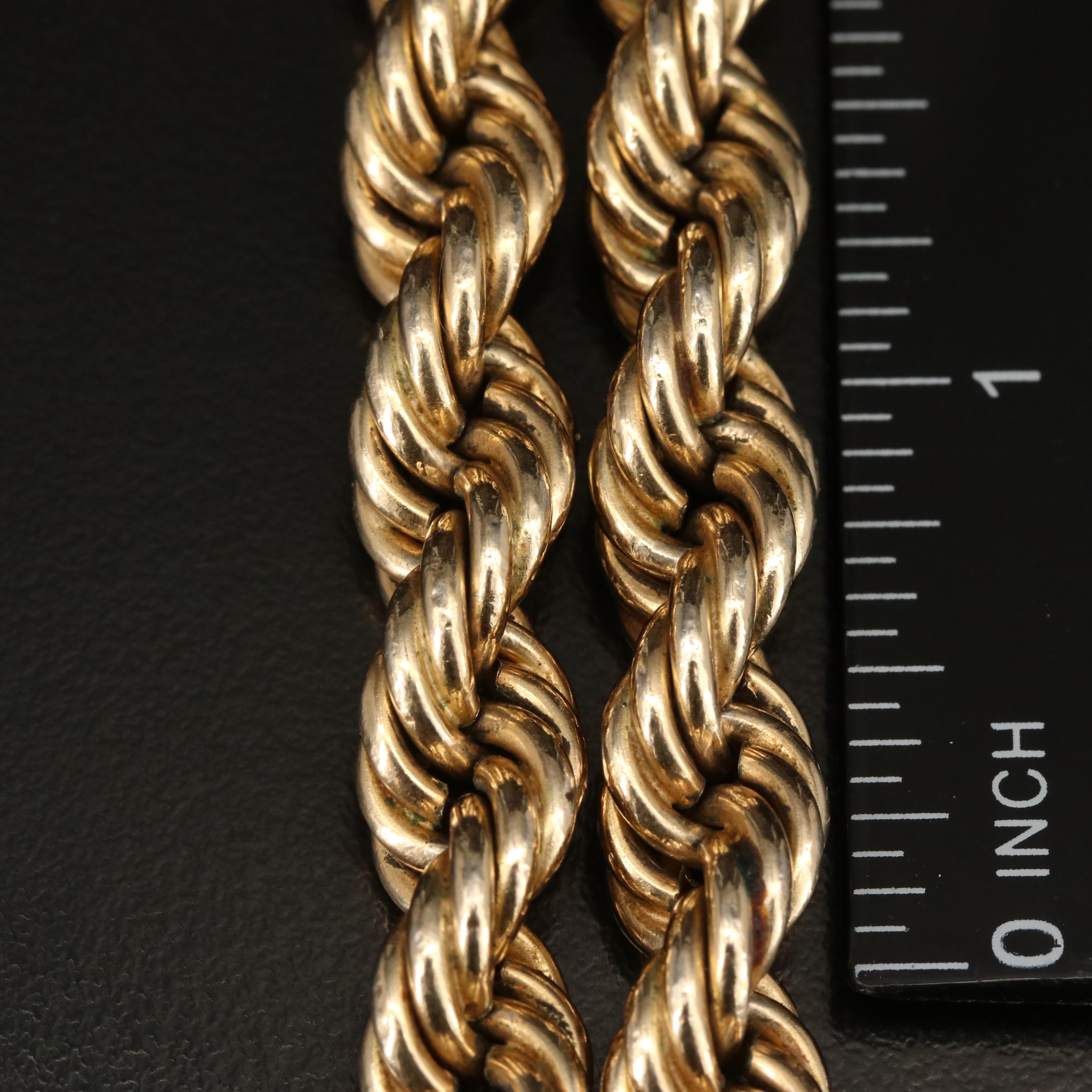 Gold-Filled Rope Chain Necklace