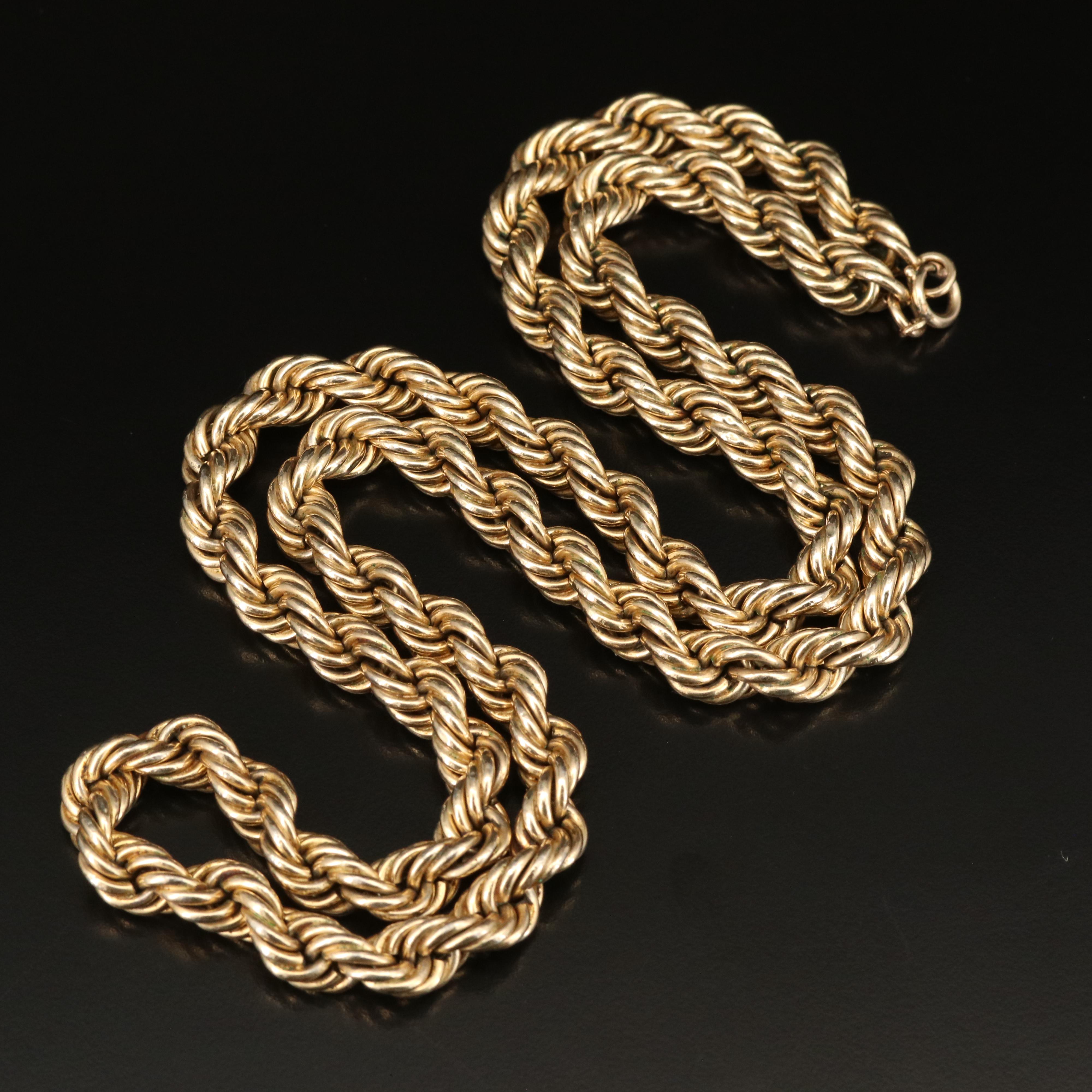Gold-Filled Rope Chain Necklace