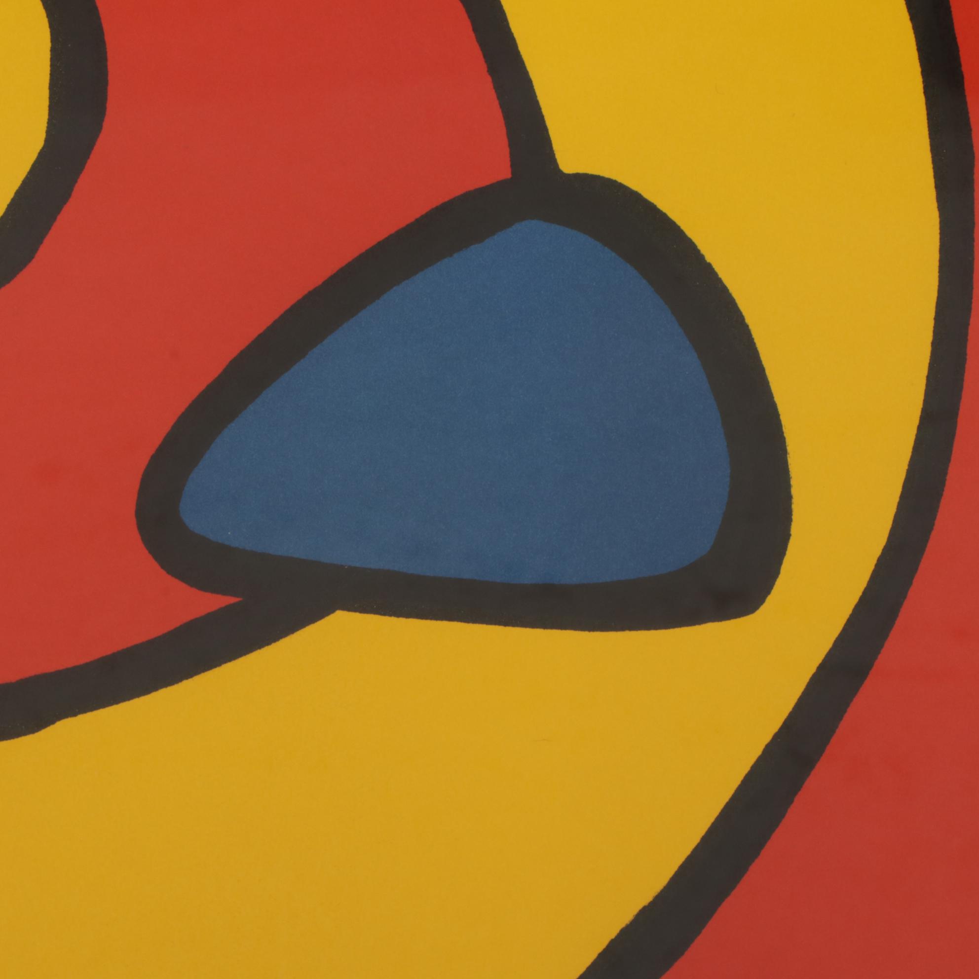 Alexander Calder Color Lithograph "Spirals and Forms," Circa 1965