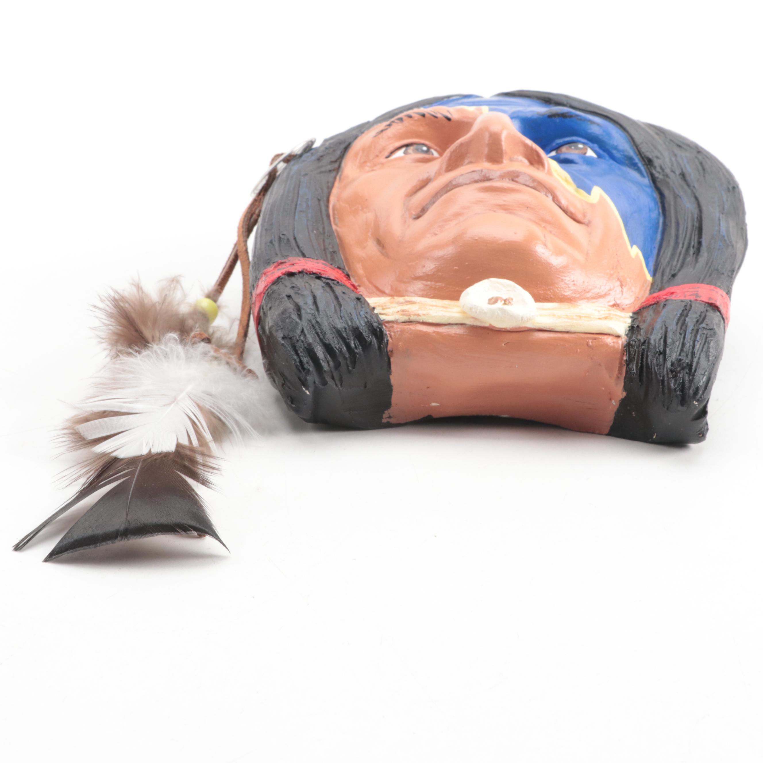 Signed Dianne Robey for Sweet Dreams Pottery Ceramic Portrait Wall Pocket