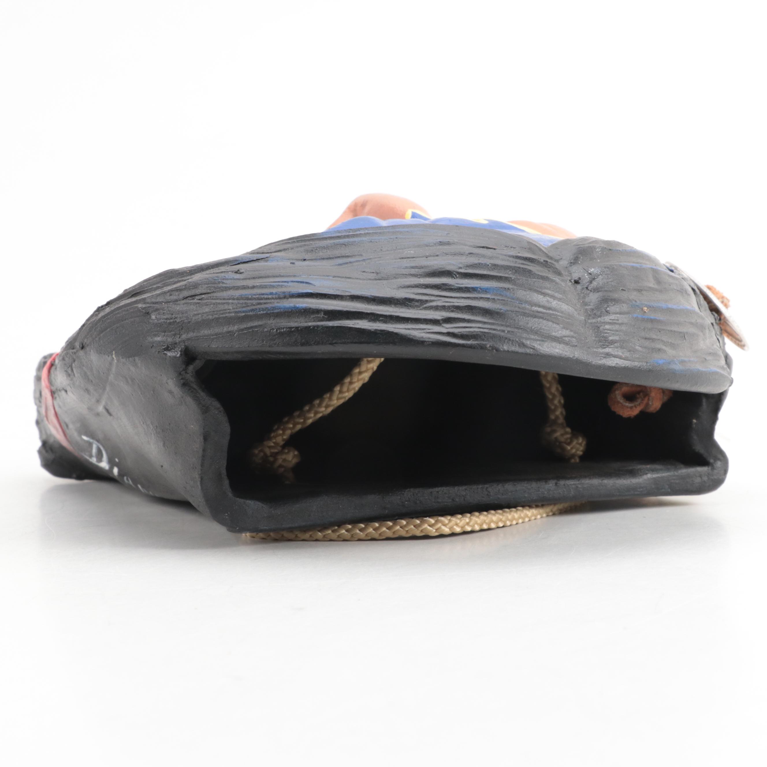 Signed Dianne Robey for Sweet Dreams Pottery Ceramic Portrait Wall Pocket