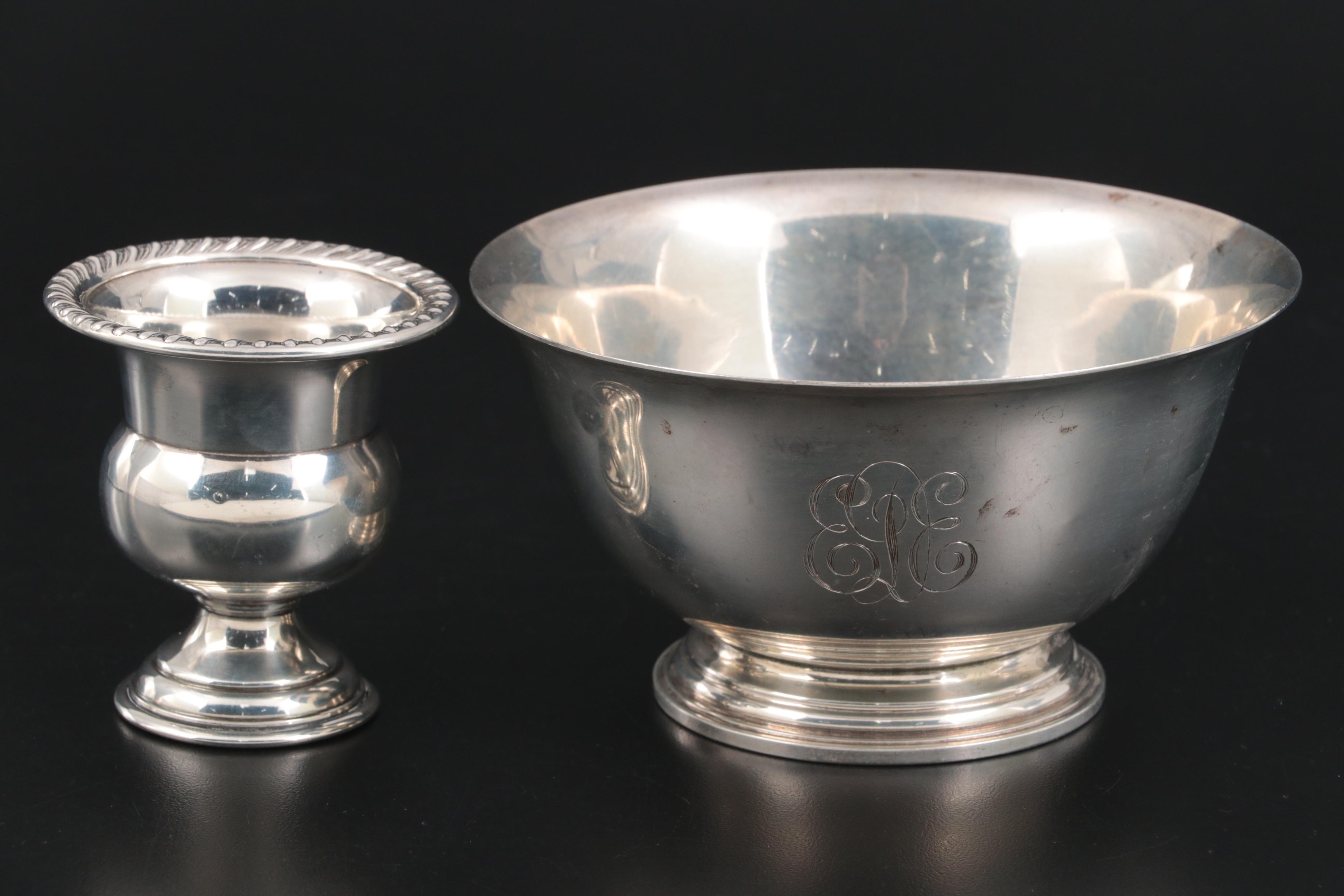 Buccellati Sterling Silver Souvenir Tray and Other Sterling Table Accessories