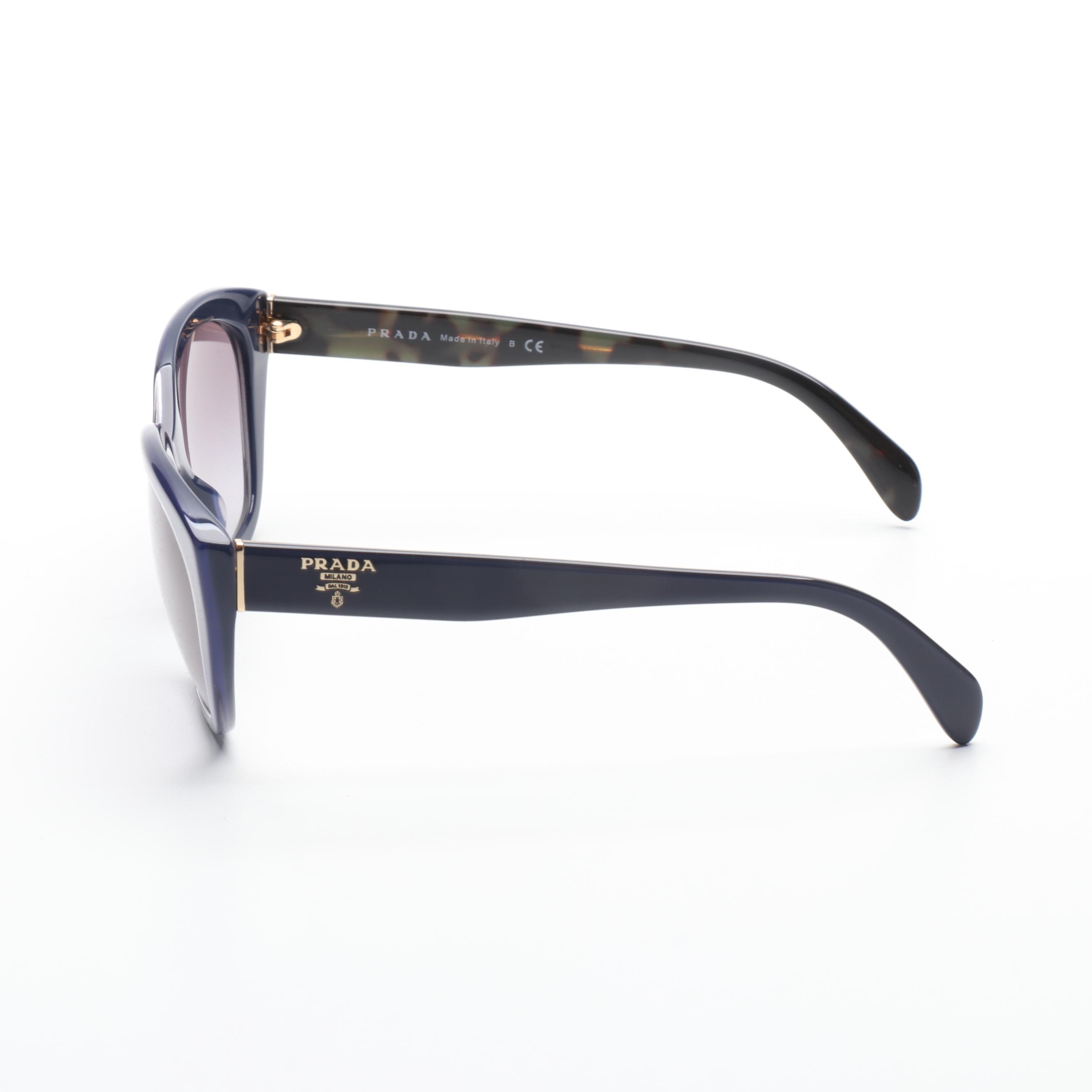 Prada SPR16X Blue Sunglasses with Case and Box