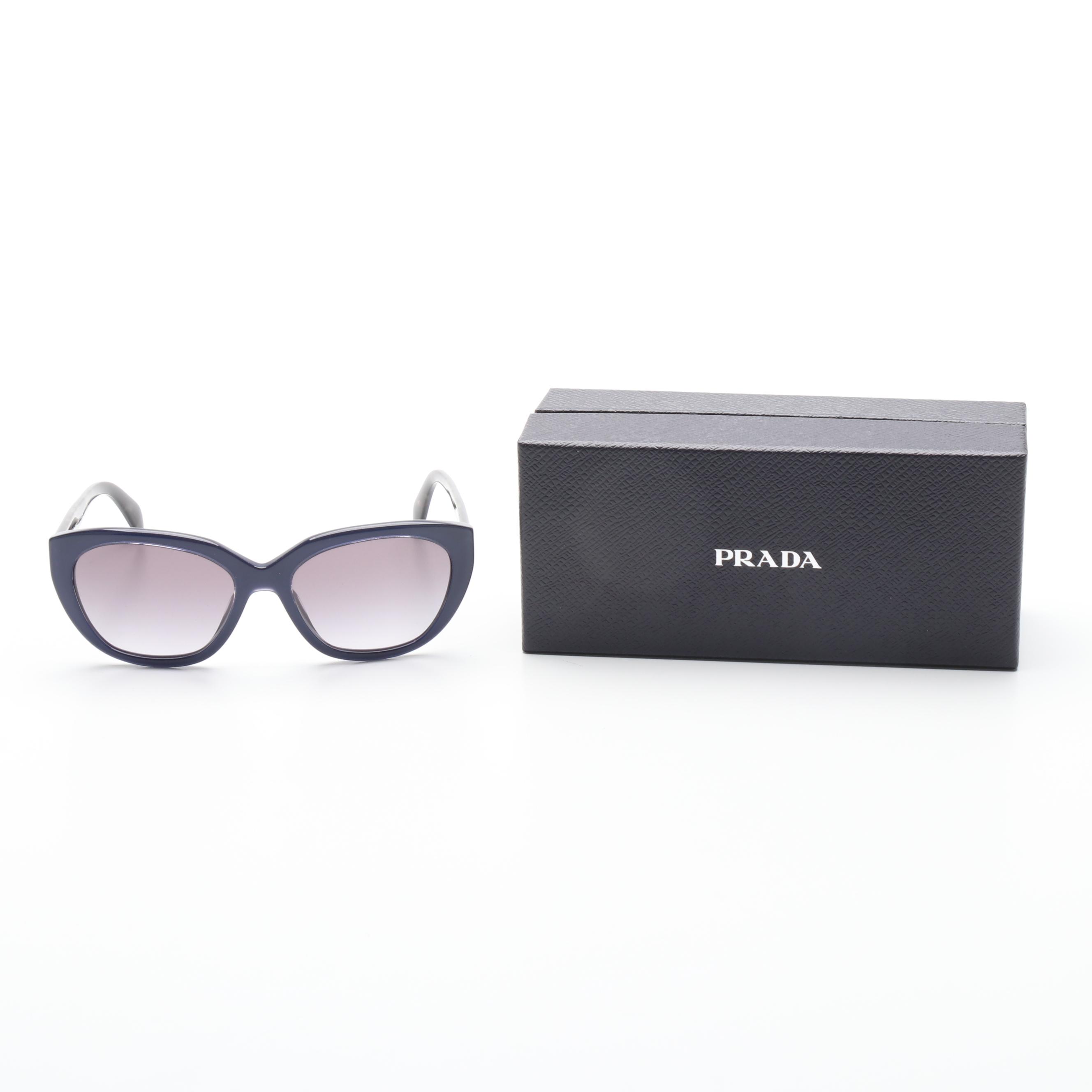 Prada SPR16X Blue Sunglasses with Case and Box