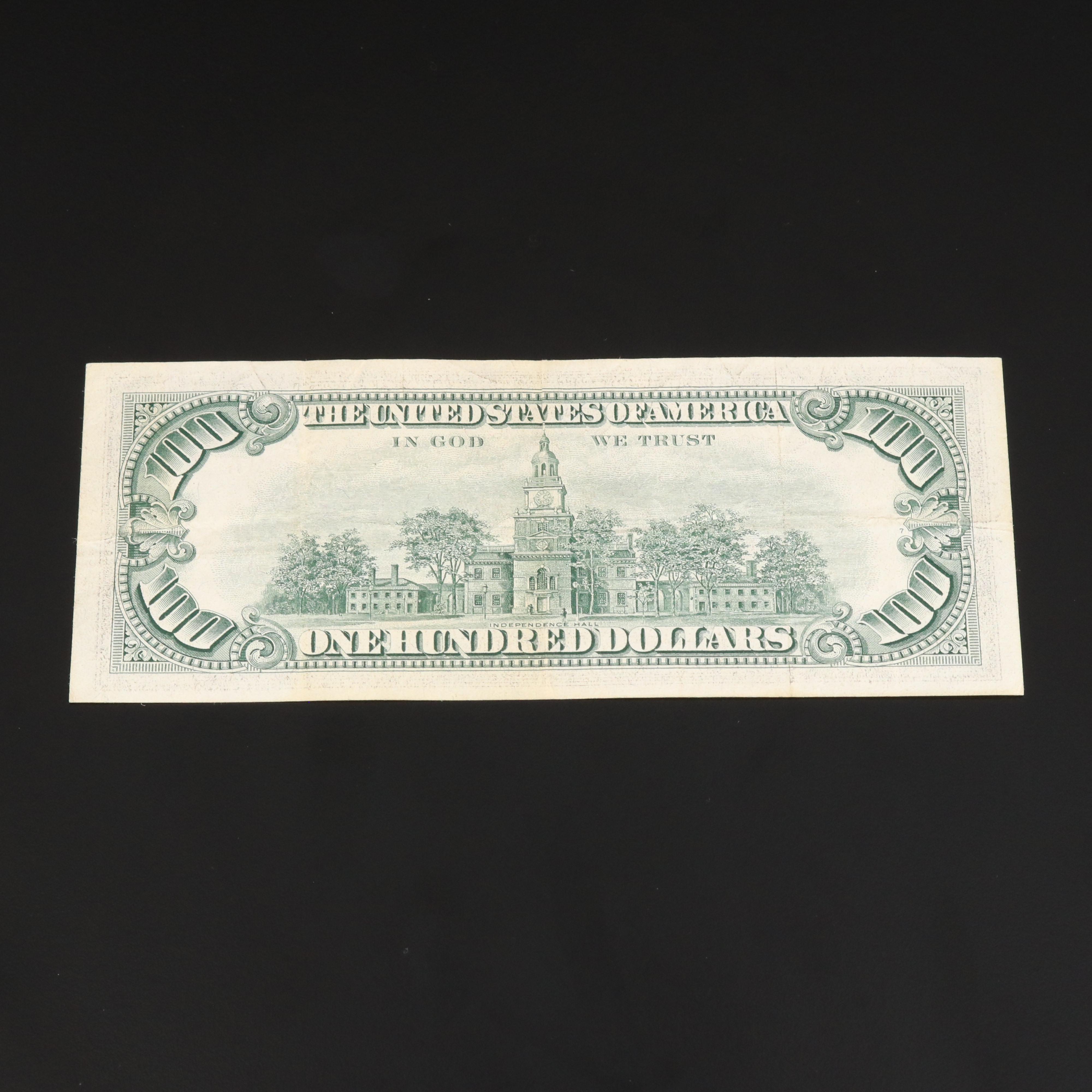 Series of 1966 $100 United States Currency Note