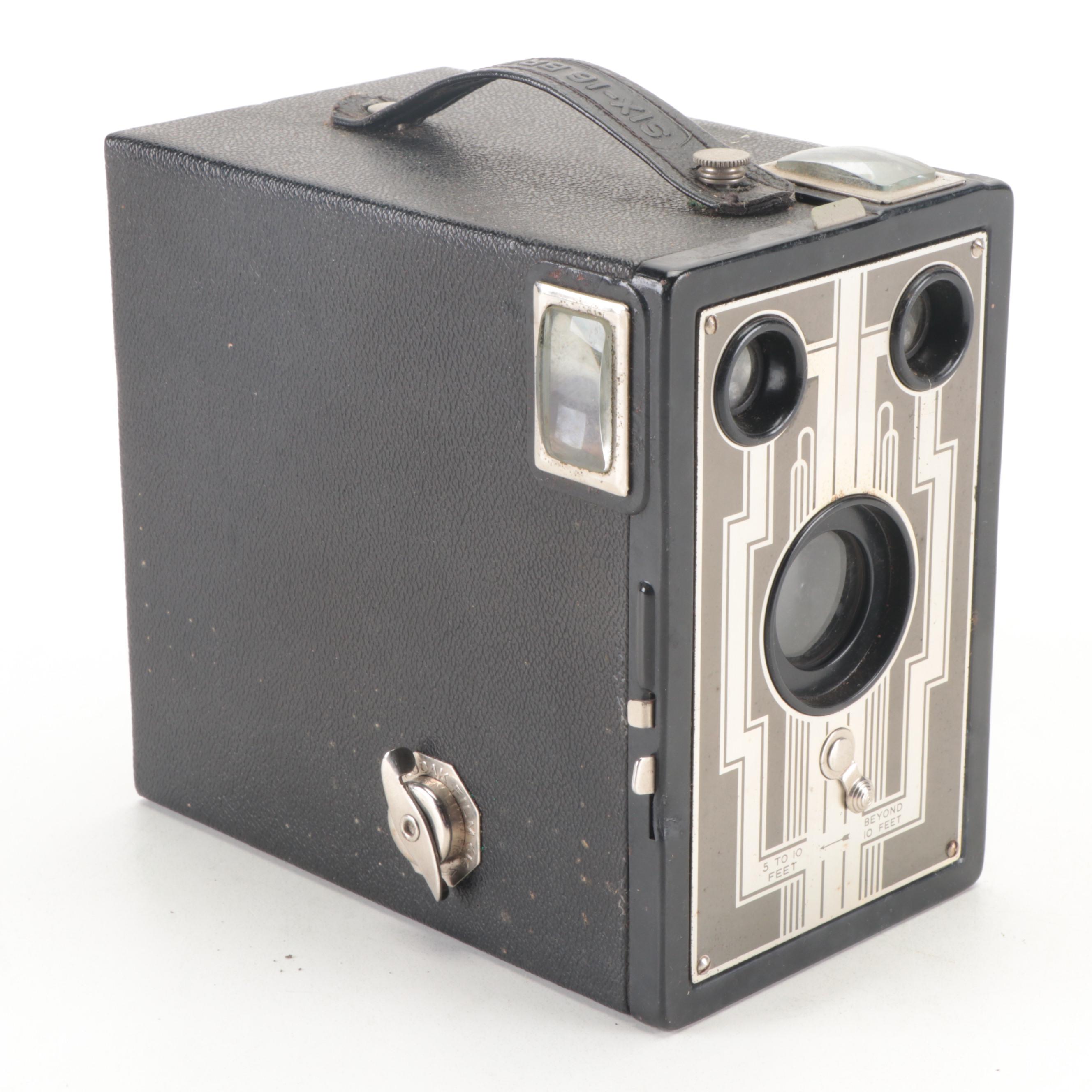 Kodak Six-16 Brownie Camera with Polaroid Model J66 Land Camera